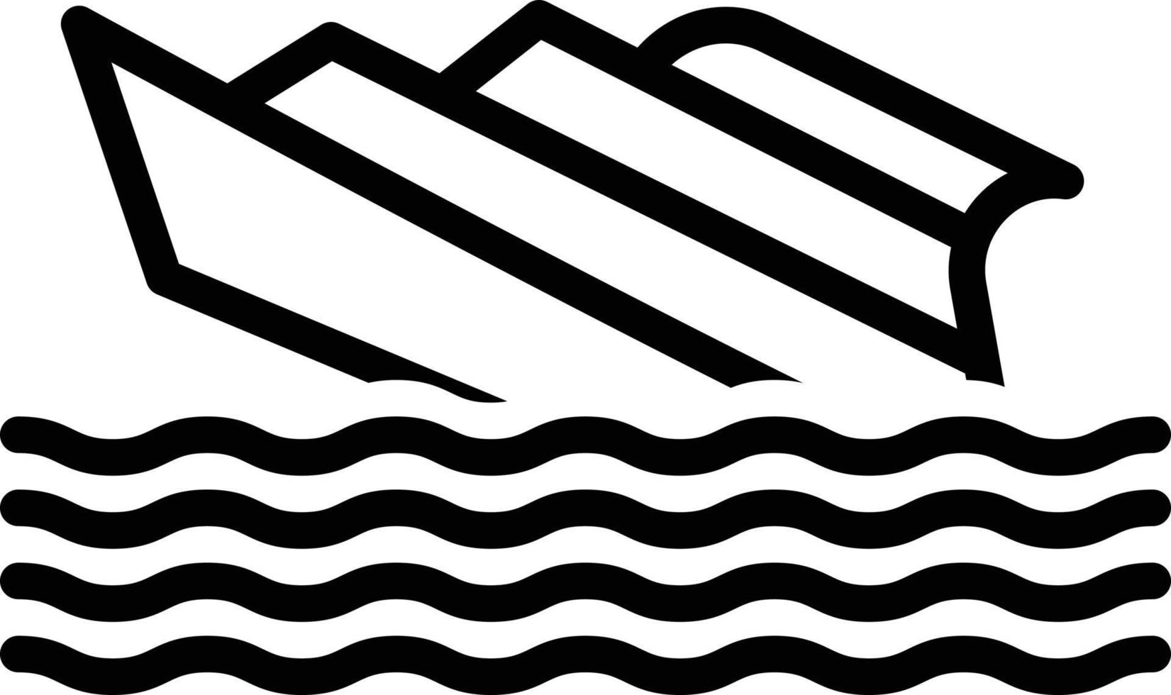 Line icon for shipwreck vector