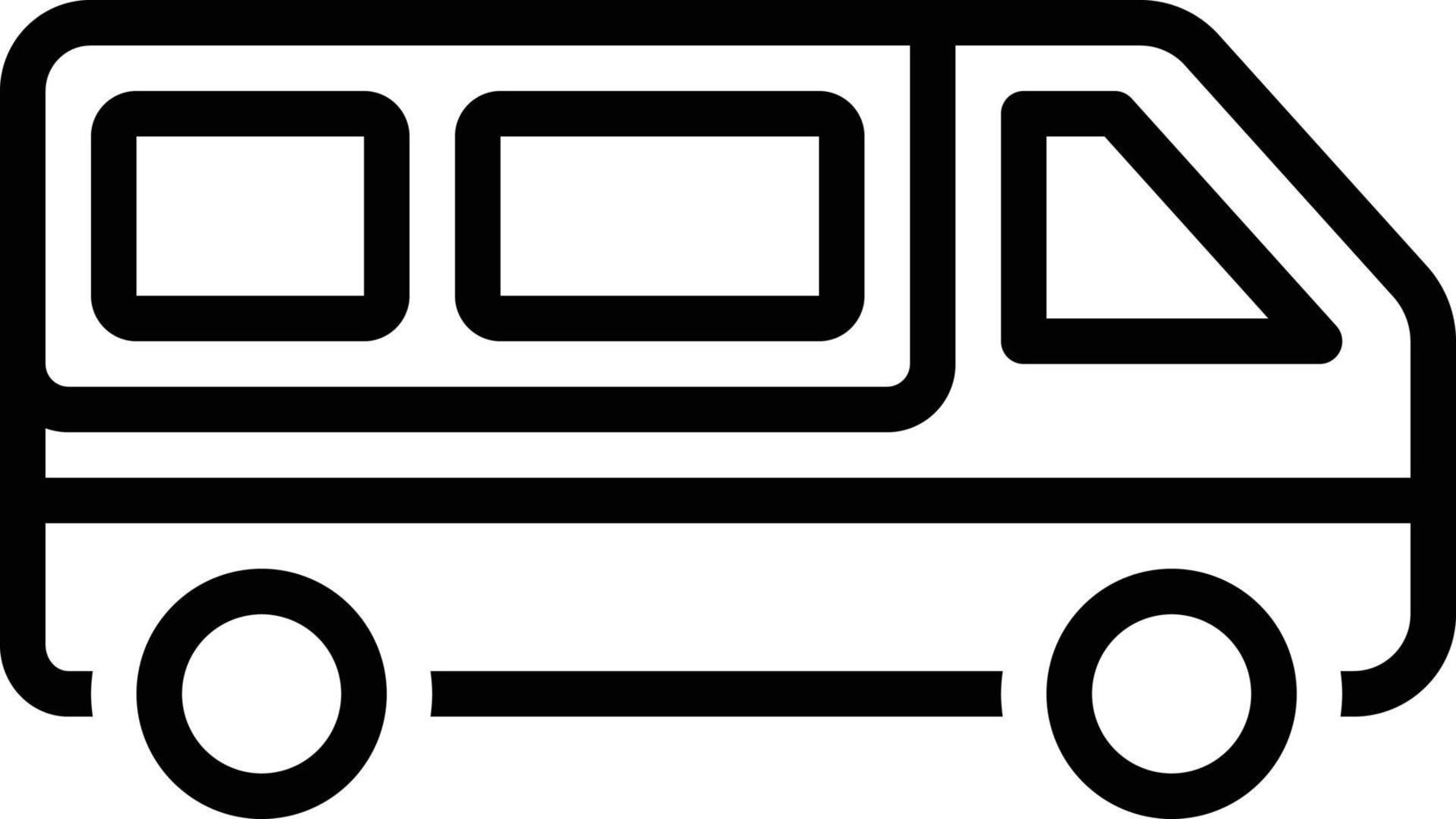 Line icon for van vector