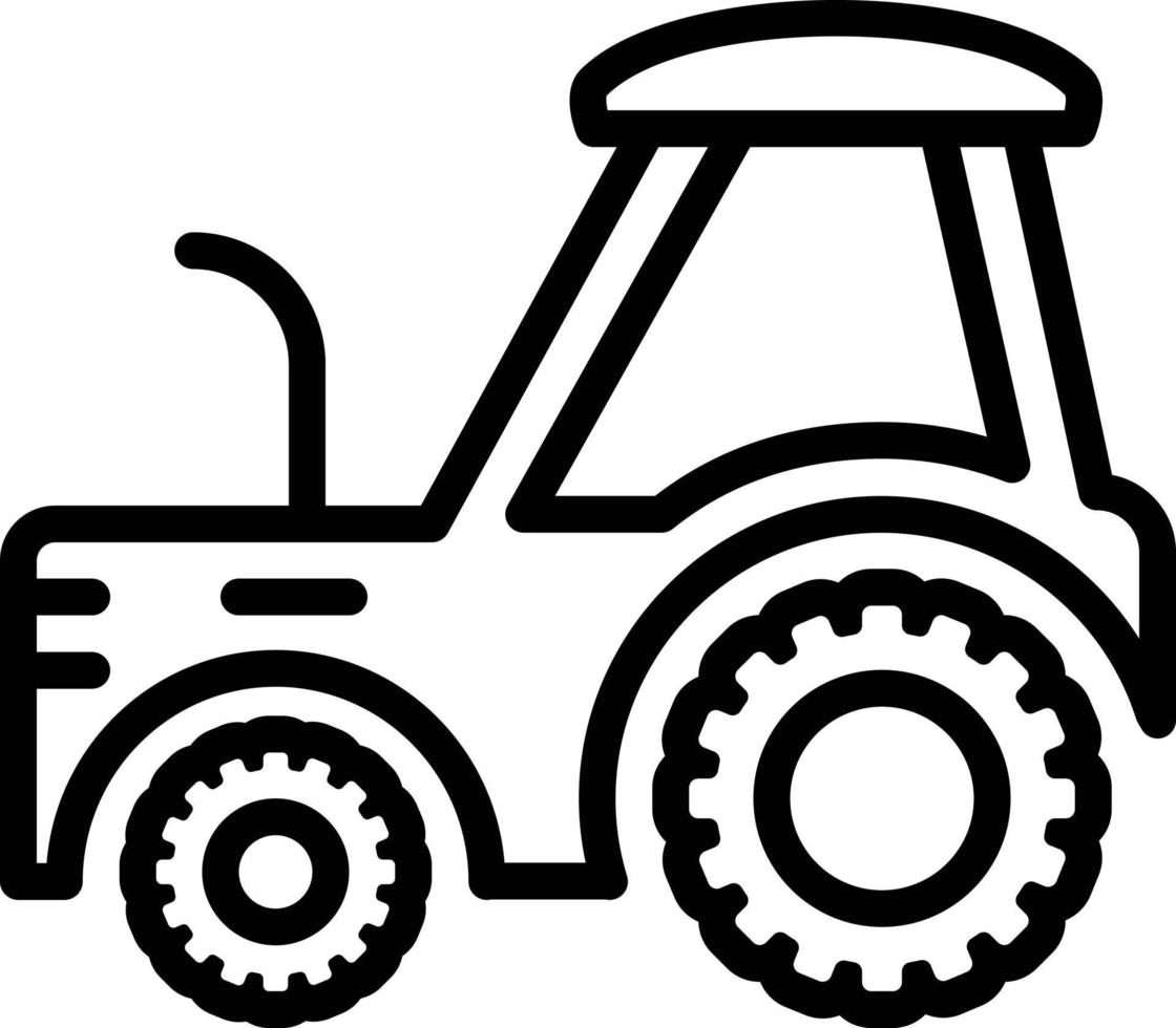 Line icon for tractor vector