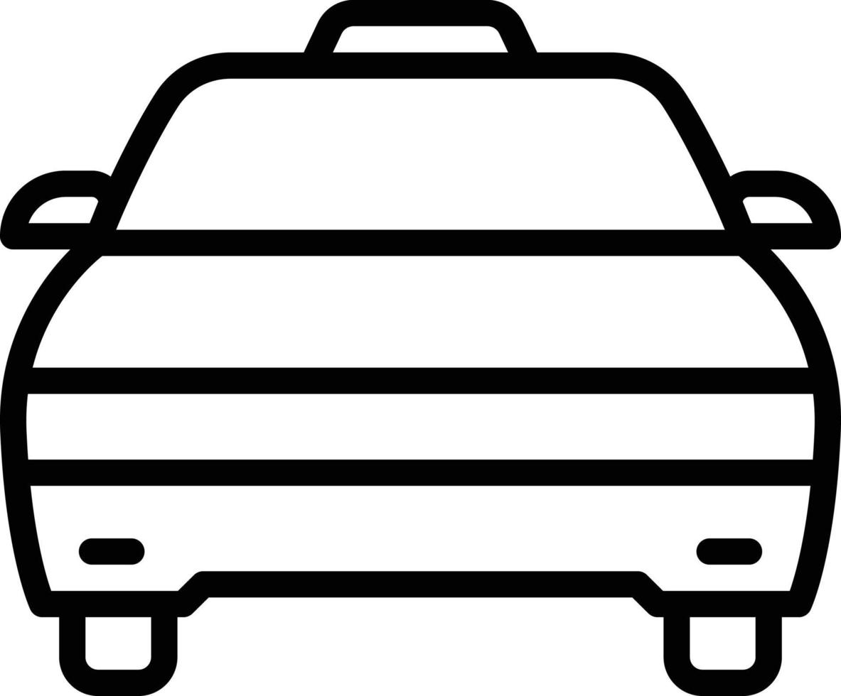 Line icon for cab vector