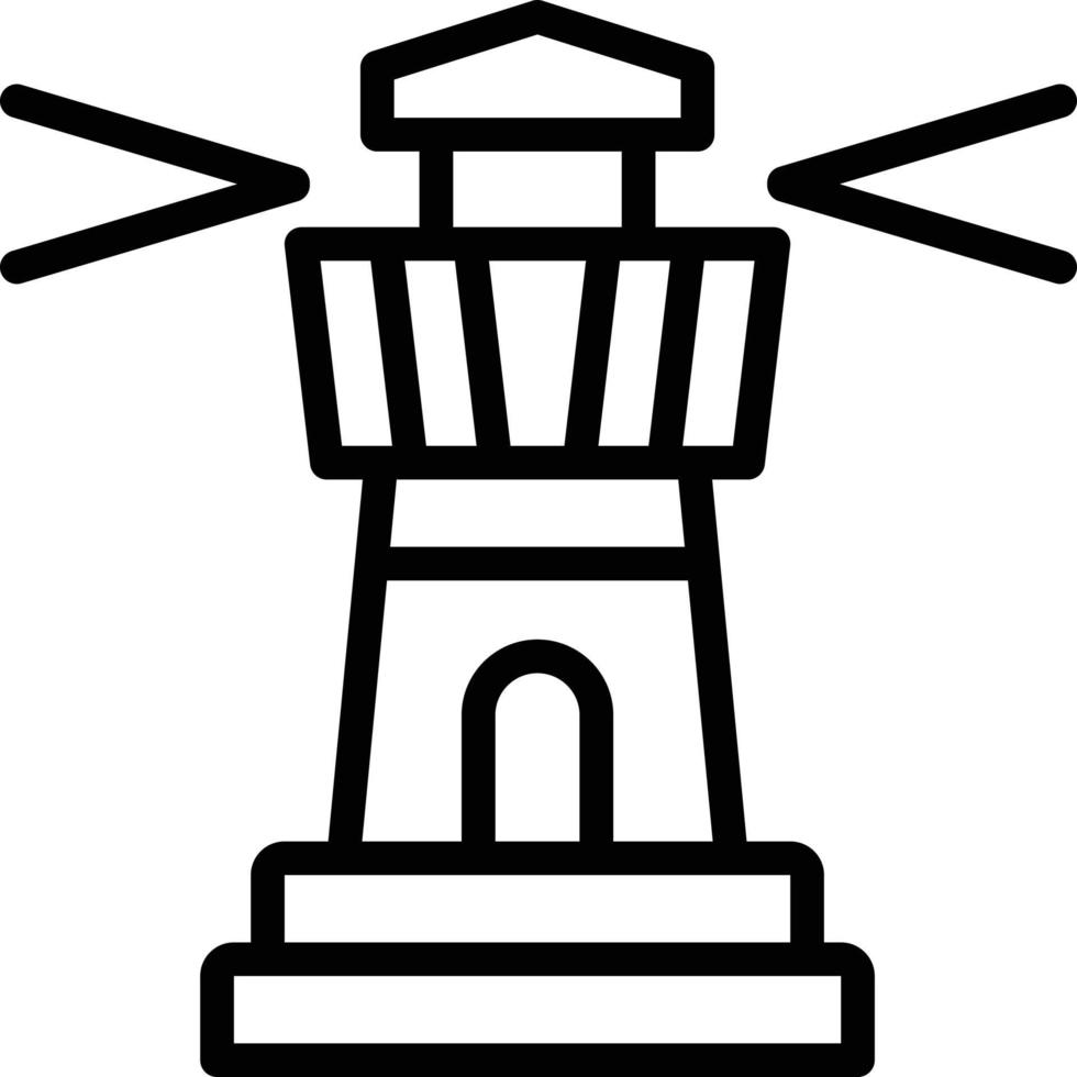 Line icon for lighthouse vector