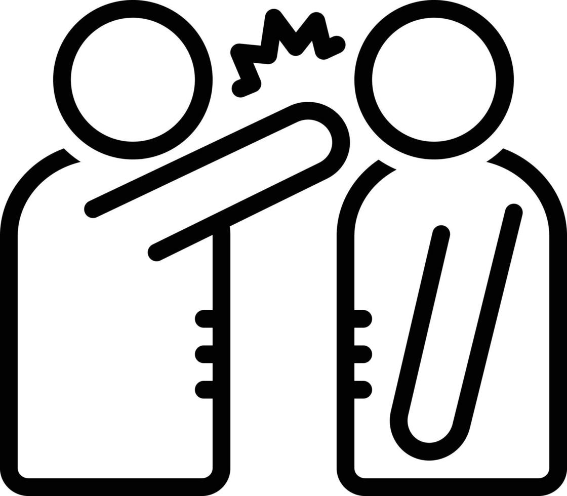 Line icon for neglect vector