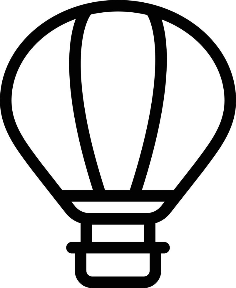 Line icon for air balloon vector