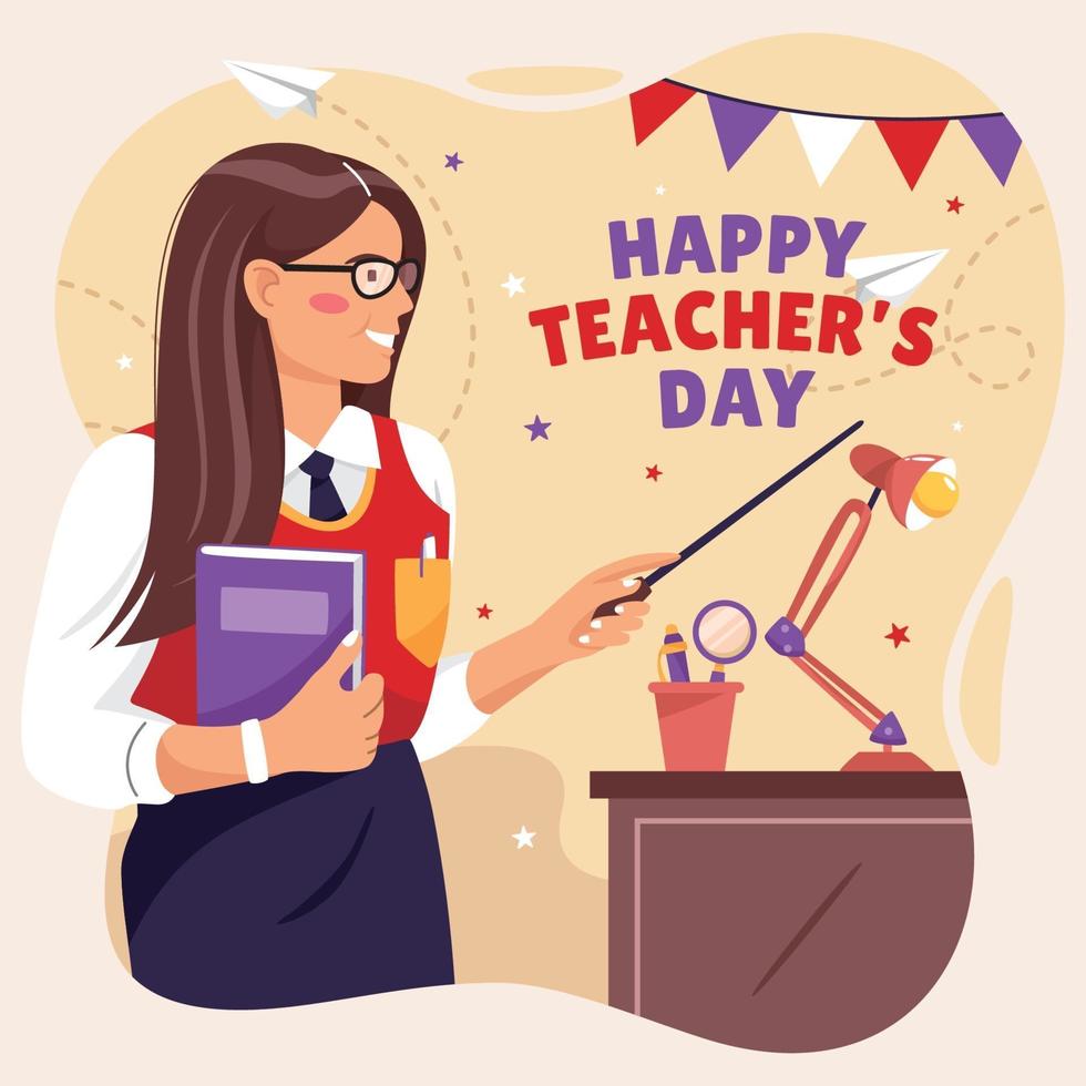 Happy Teachers Day Concept vector