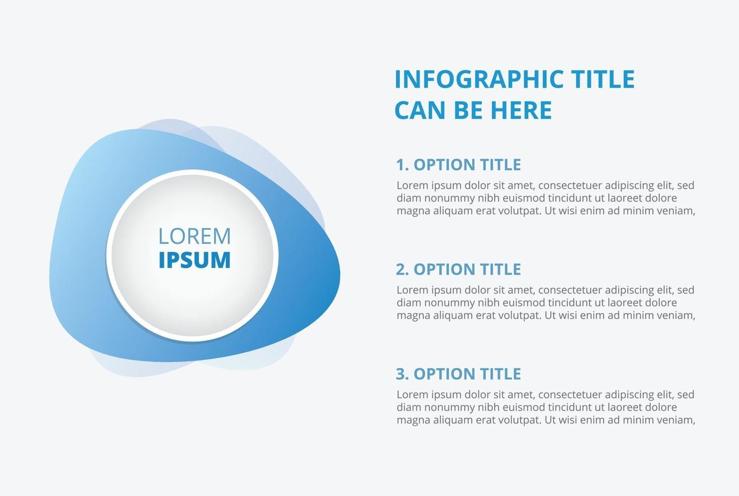 infographics with banner circle modern with text description vector