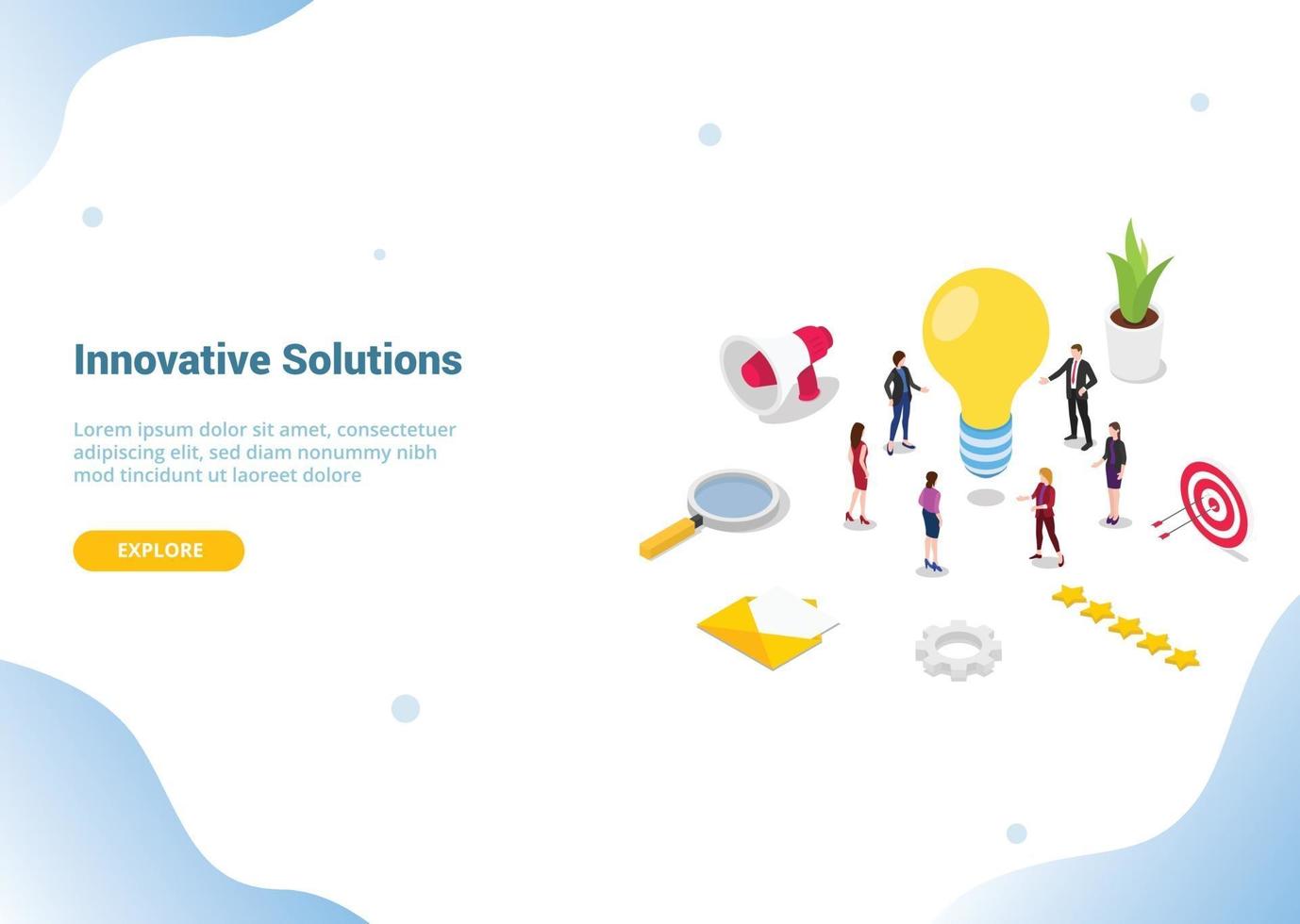 search or find ideas or solution concept vector