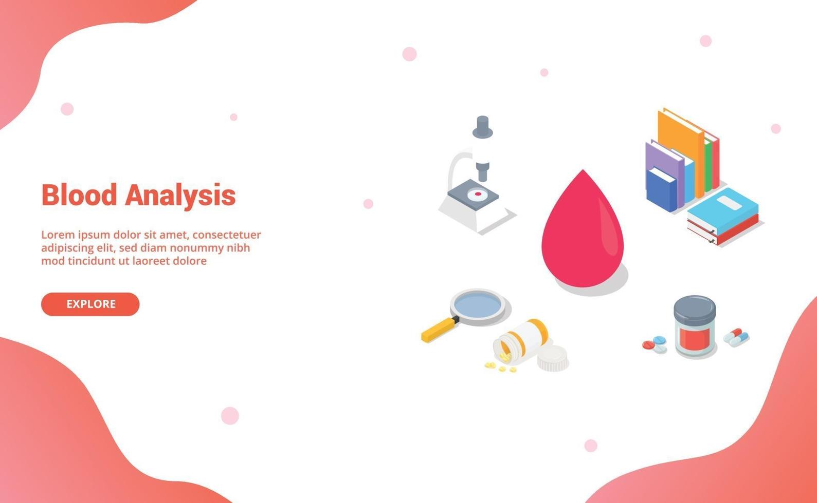 blood analysis concept with team doctor and nurse vector