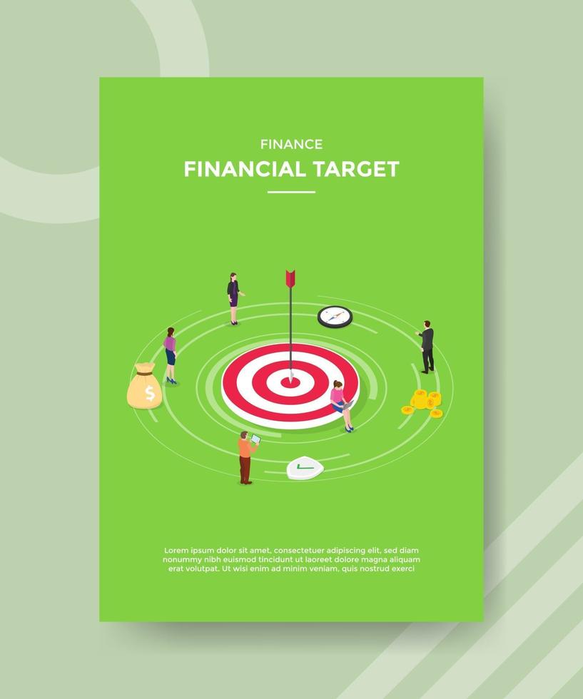 finance financial target people around accuracy arrow target board vector