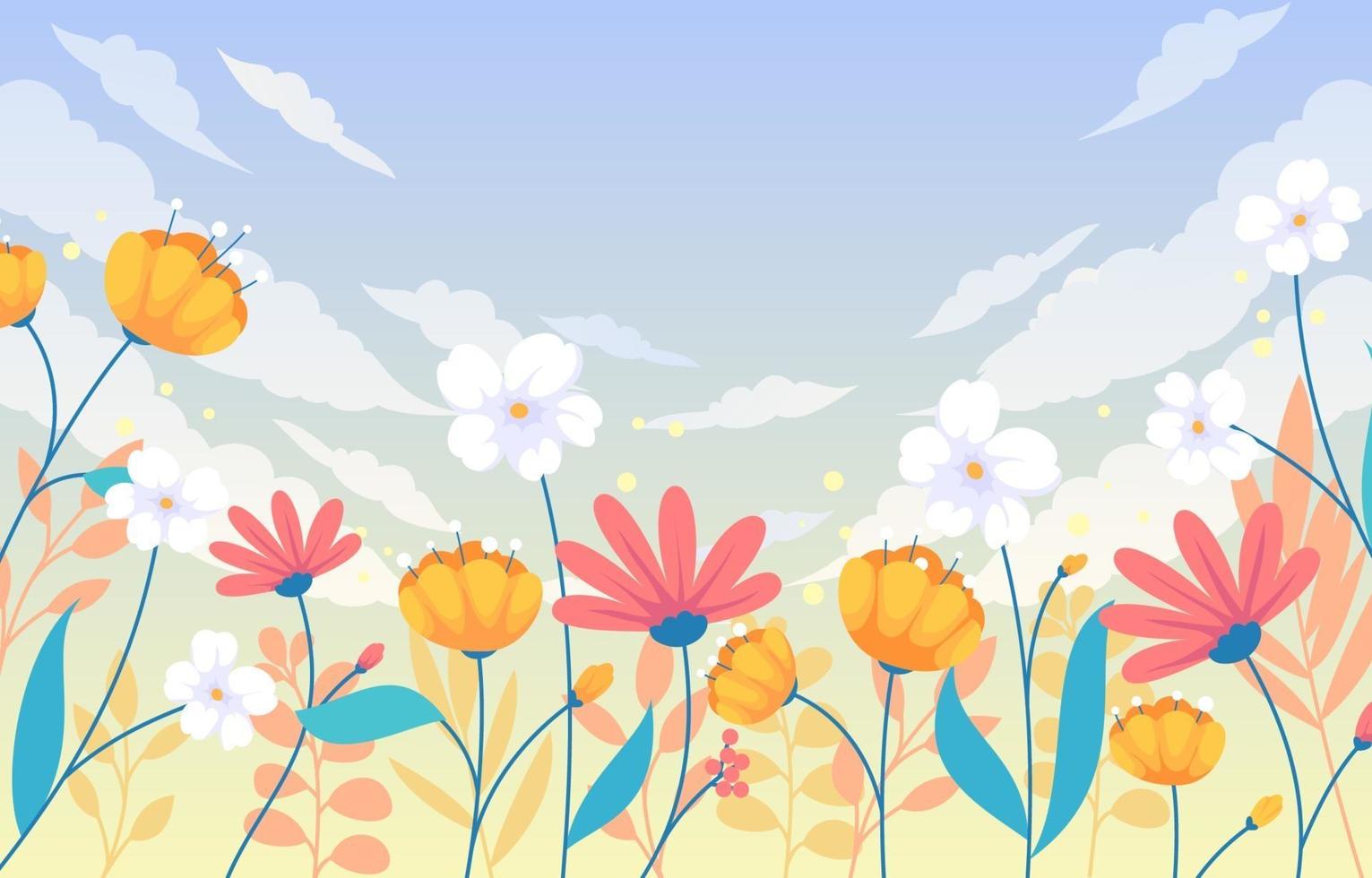 Blooming Flower Background vector