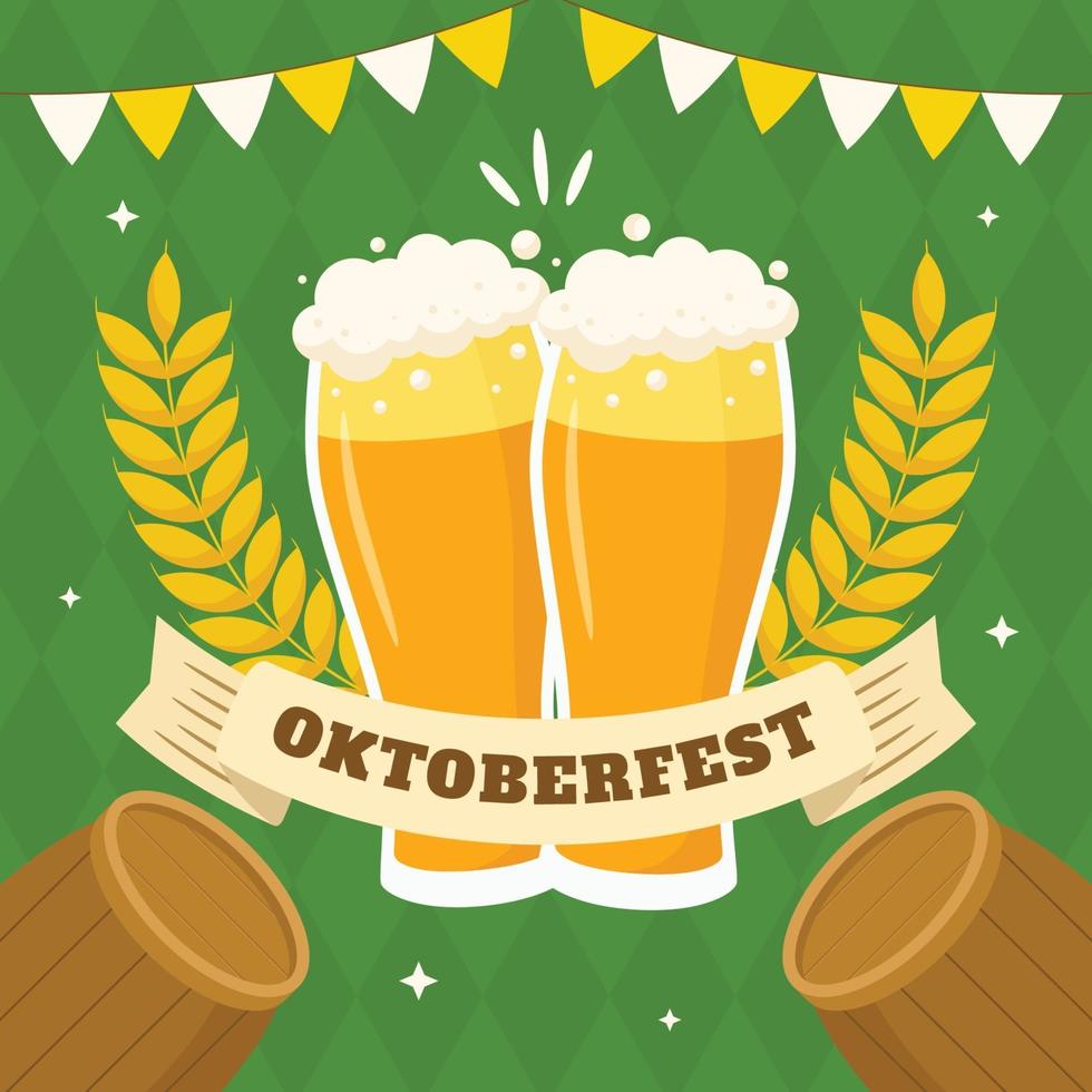 Happy Oktoberfest Celebration Background vector