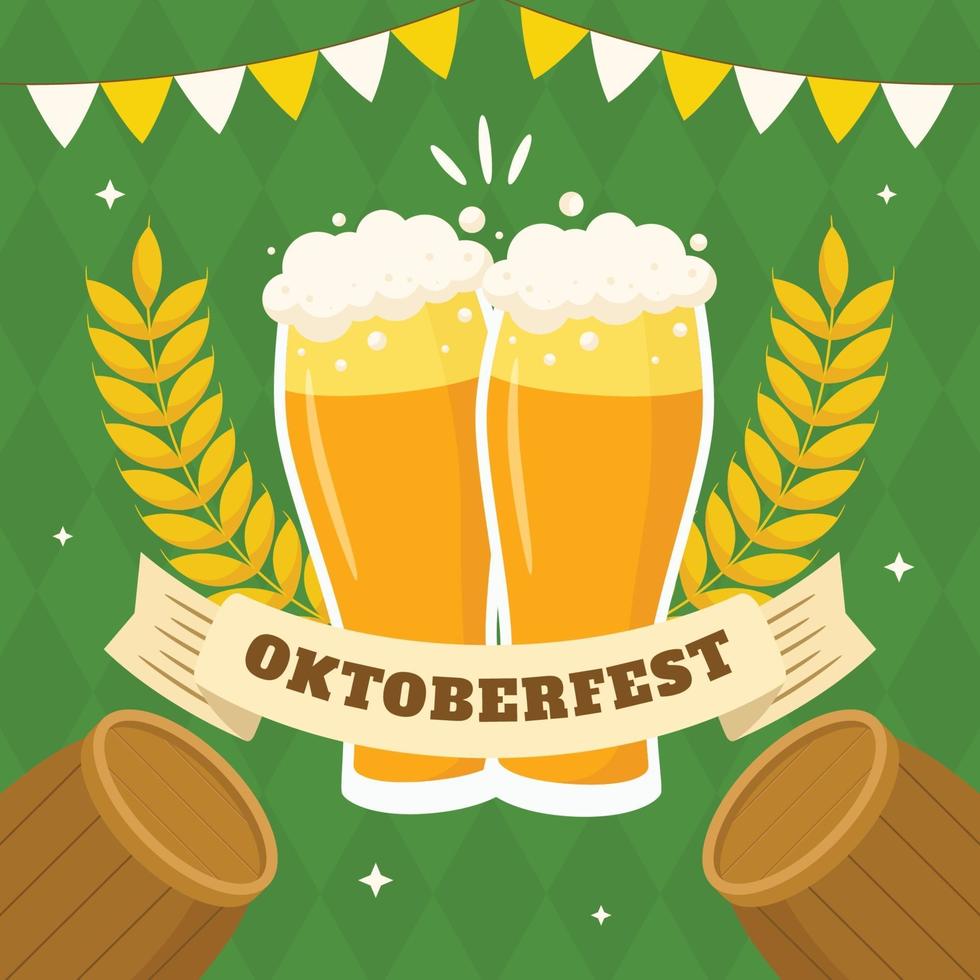 fondo feliz celebración oktoberfest vector