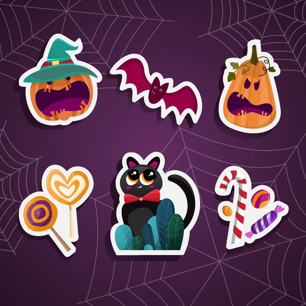 Cartoon Halloween Sticker vector