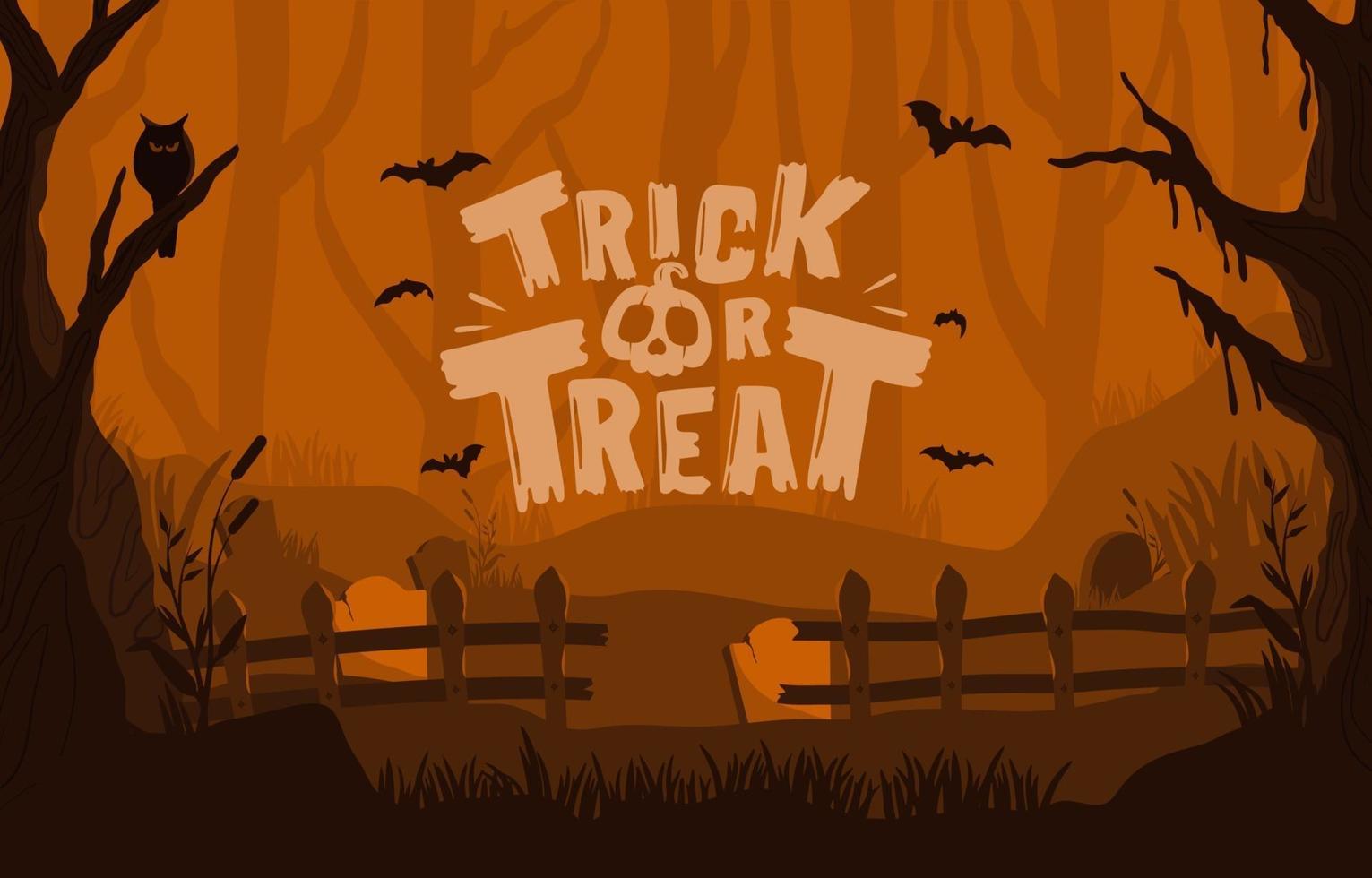 Halloween Spooky Forest Background vector