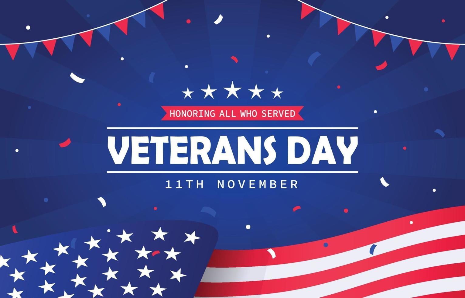 America Veterans Memorial Day Background vector