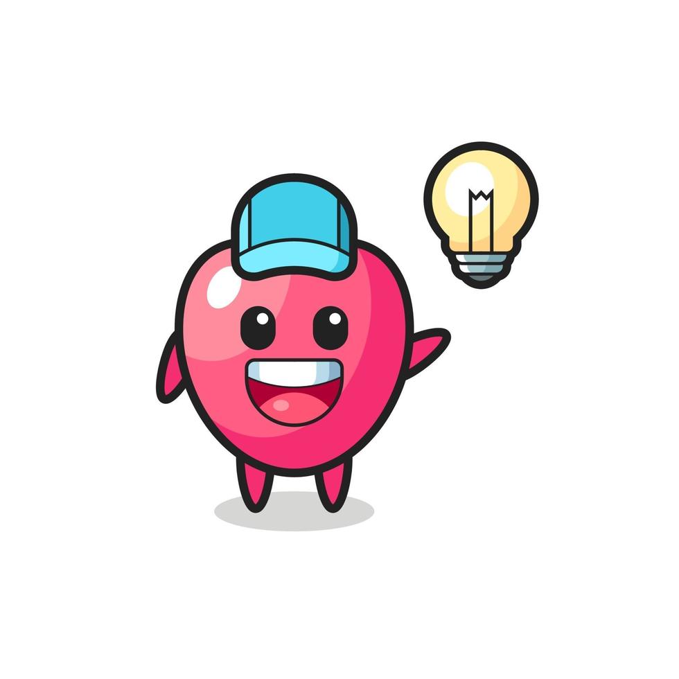 heart symbol character cartoon getting the idea vector