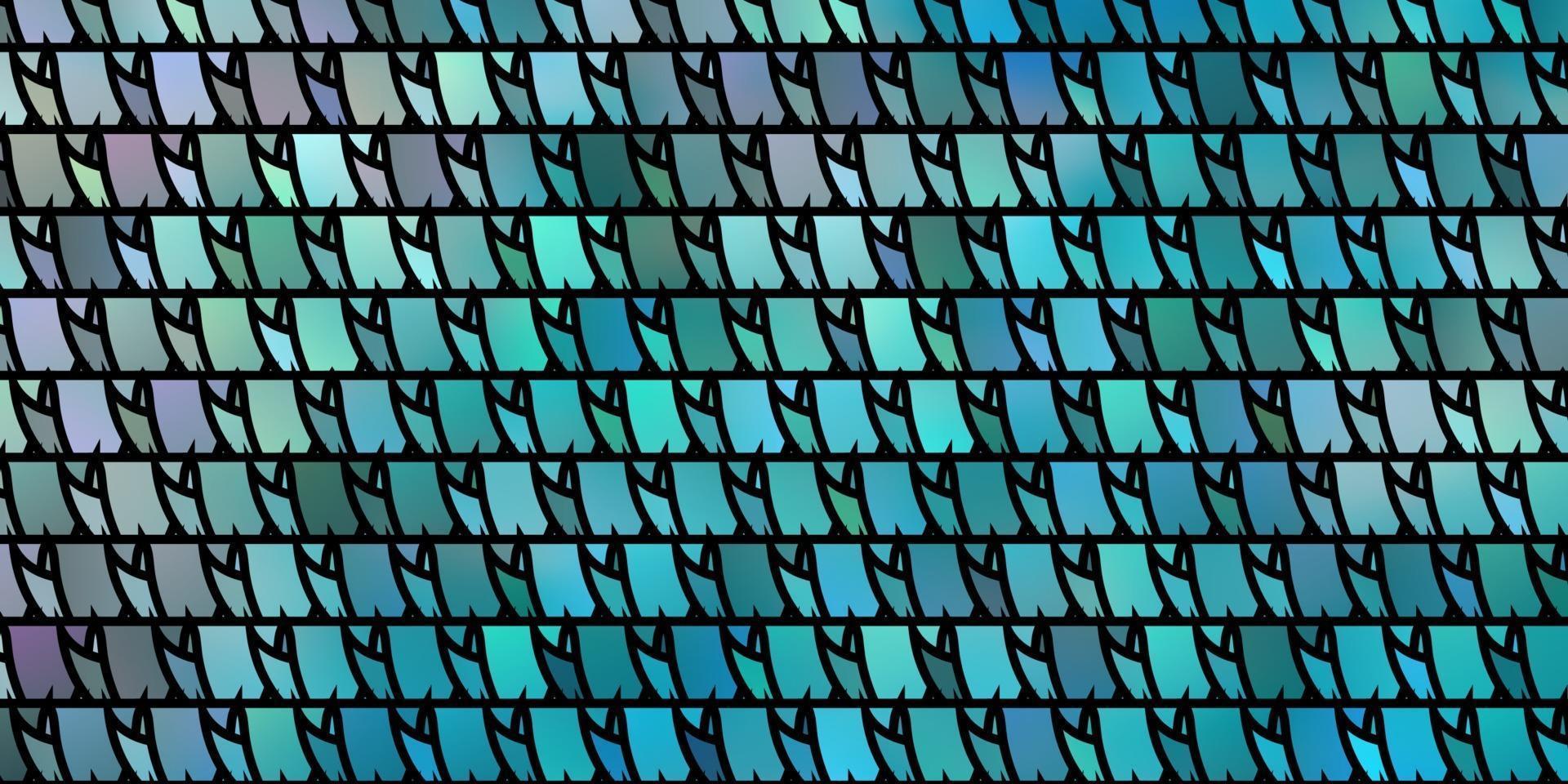 Telón de fondo de vector azul claro con líneas, triángulos.