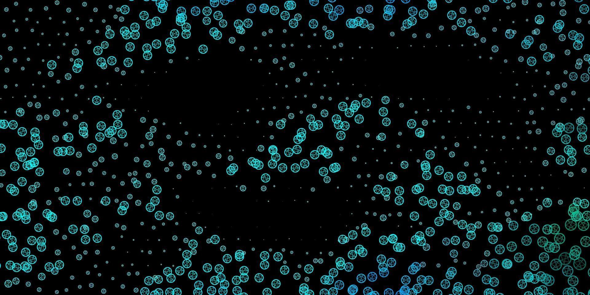 Dark BLUE vector pattern with magic elements.