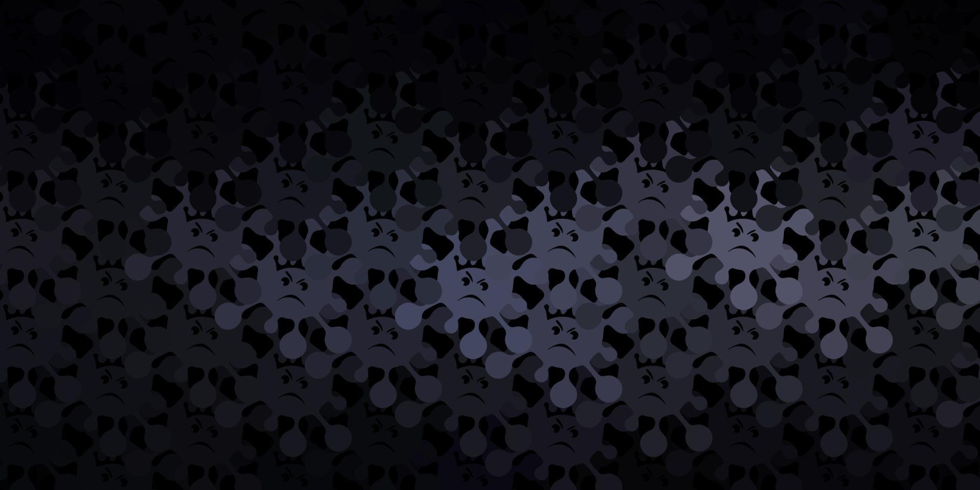 Dark gray vector texture with disease symbols.