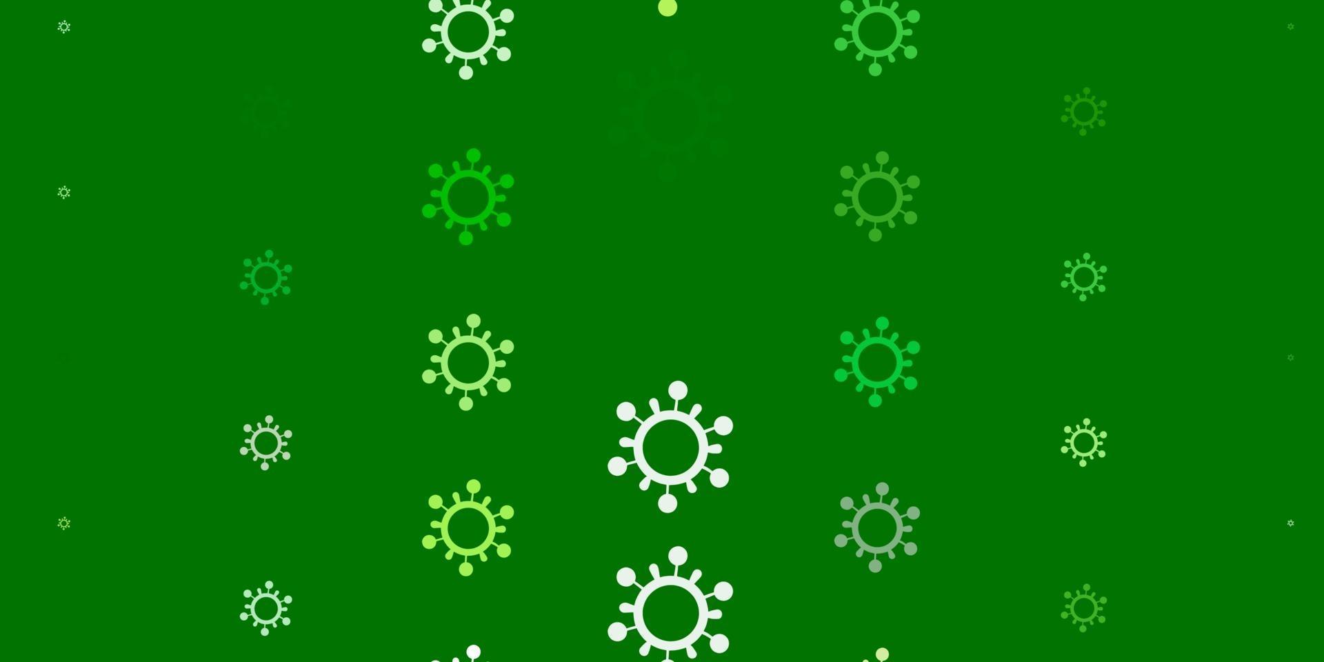 Light Green, Yellow vector texture with disease symbols.