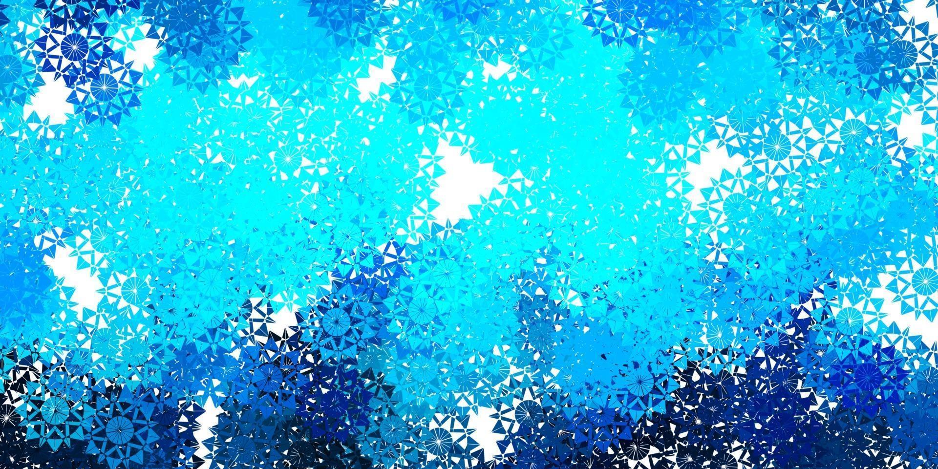 Light BLUE vector template with ice snowflakes.