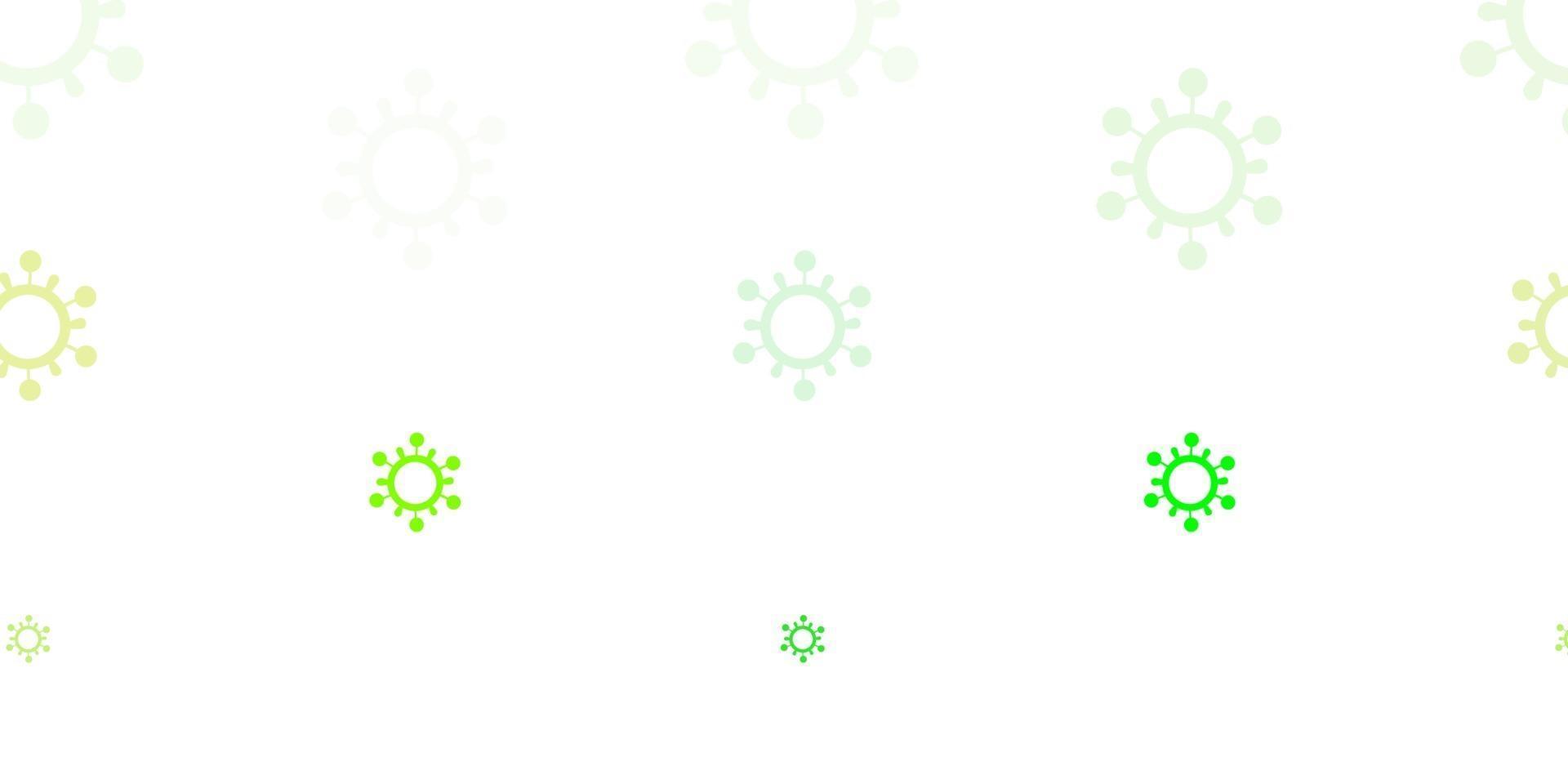 Light Green, Yellow vector texture with disease symbols.