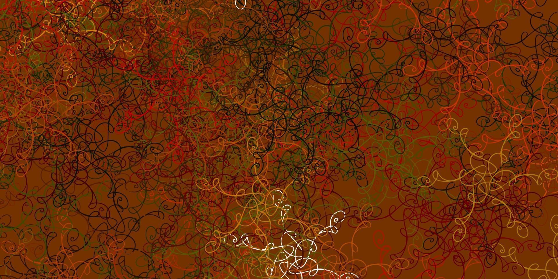 Light Green, Yellow vector backdrop with bent lines.