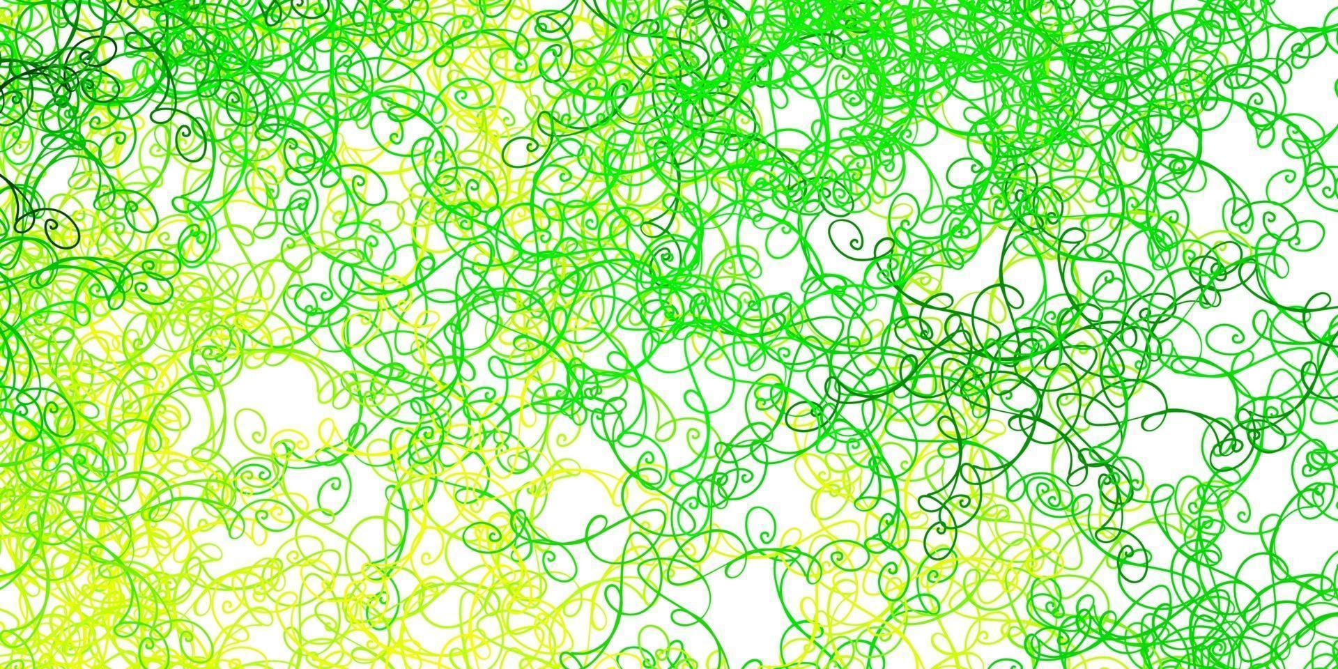 Light Green, Yellow vector background with wry lines.