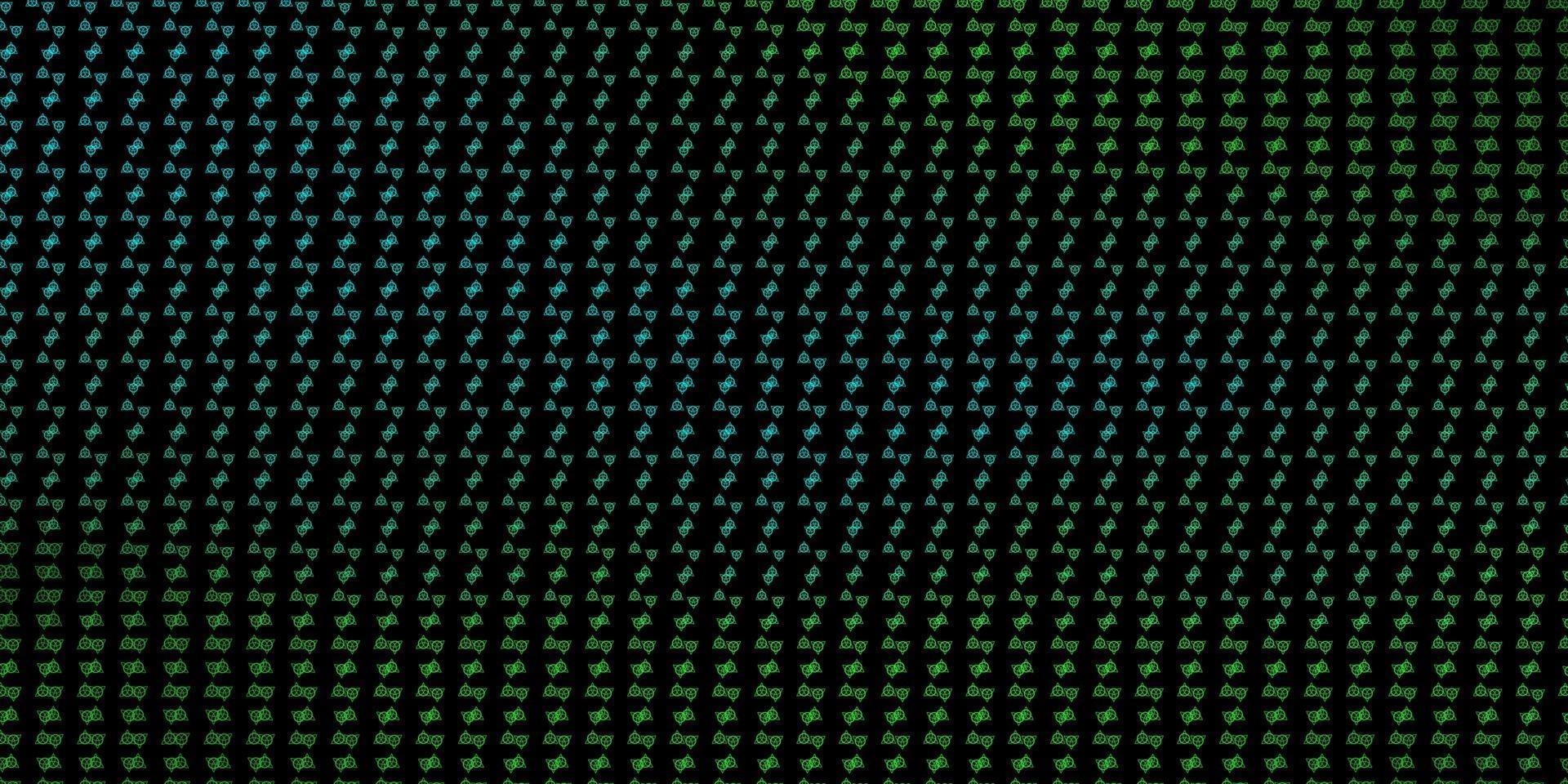 Dark Green vector backdrop with mystery symbols.