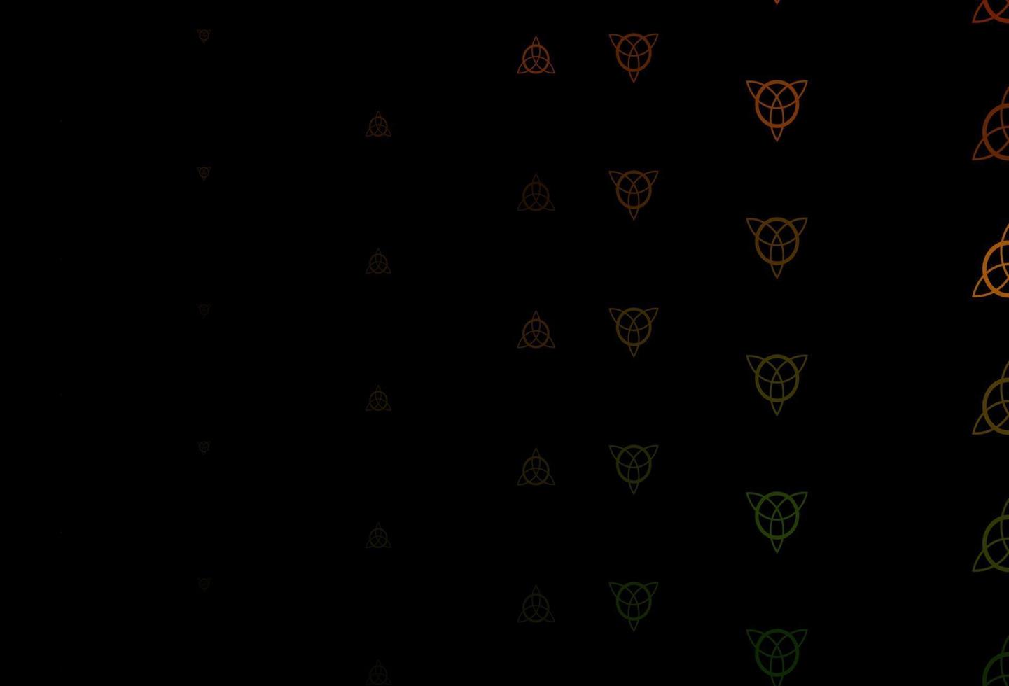 Dark Green, Yellow vector pattern with magic elements.