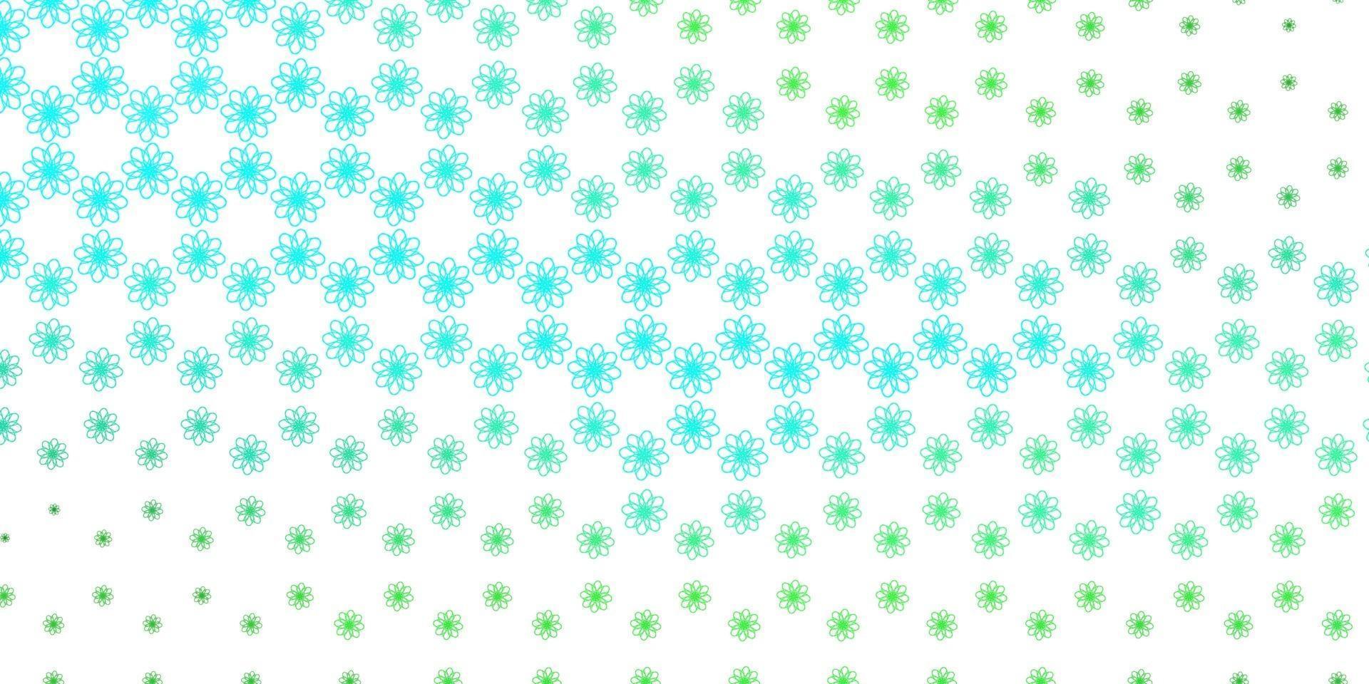 plantilla de vector verde claro con líneas torcidas.