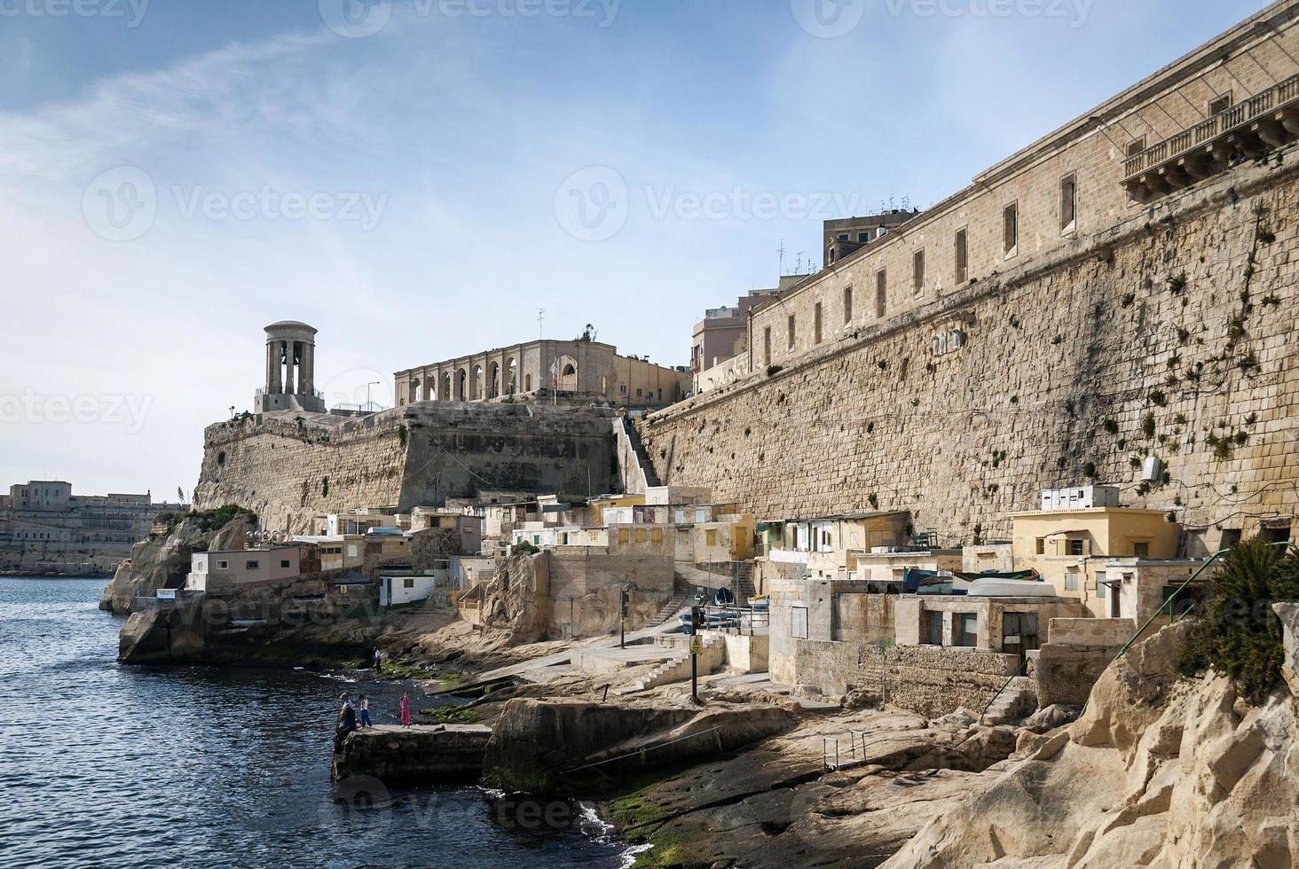 La Valletta famous old town fortifications architecture scenic view in Malta photo