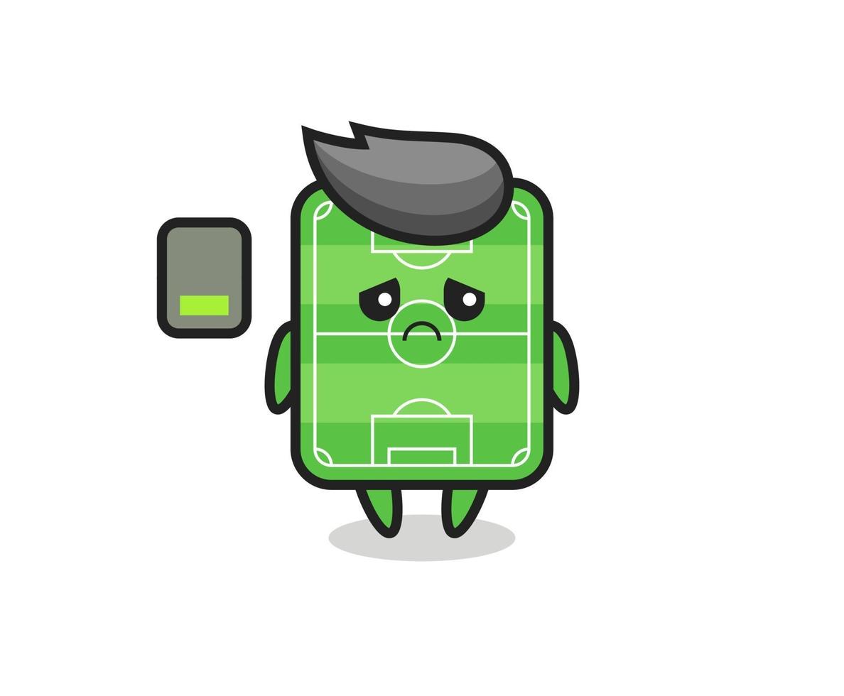 football field mascot character doing a tired gesture vector