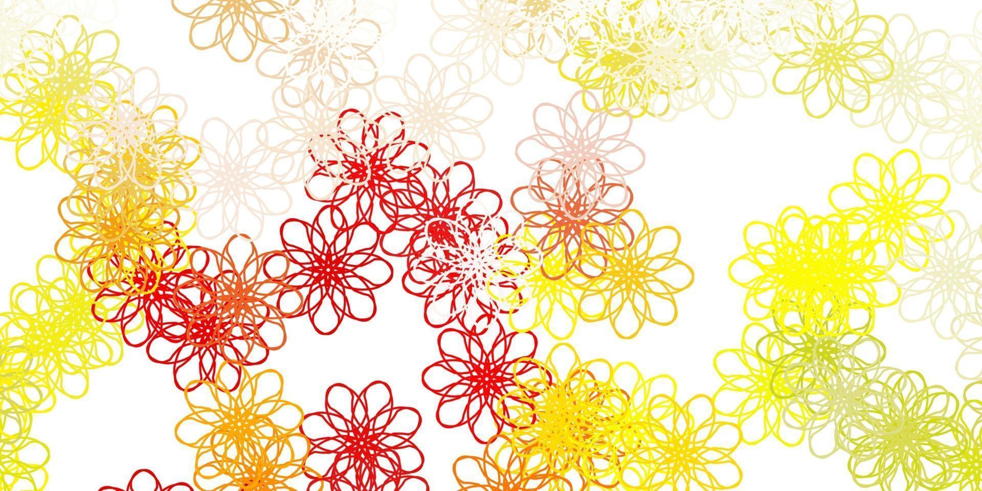 Light Green, Red vector natural backdrop with flowers.