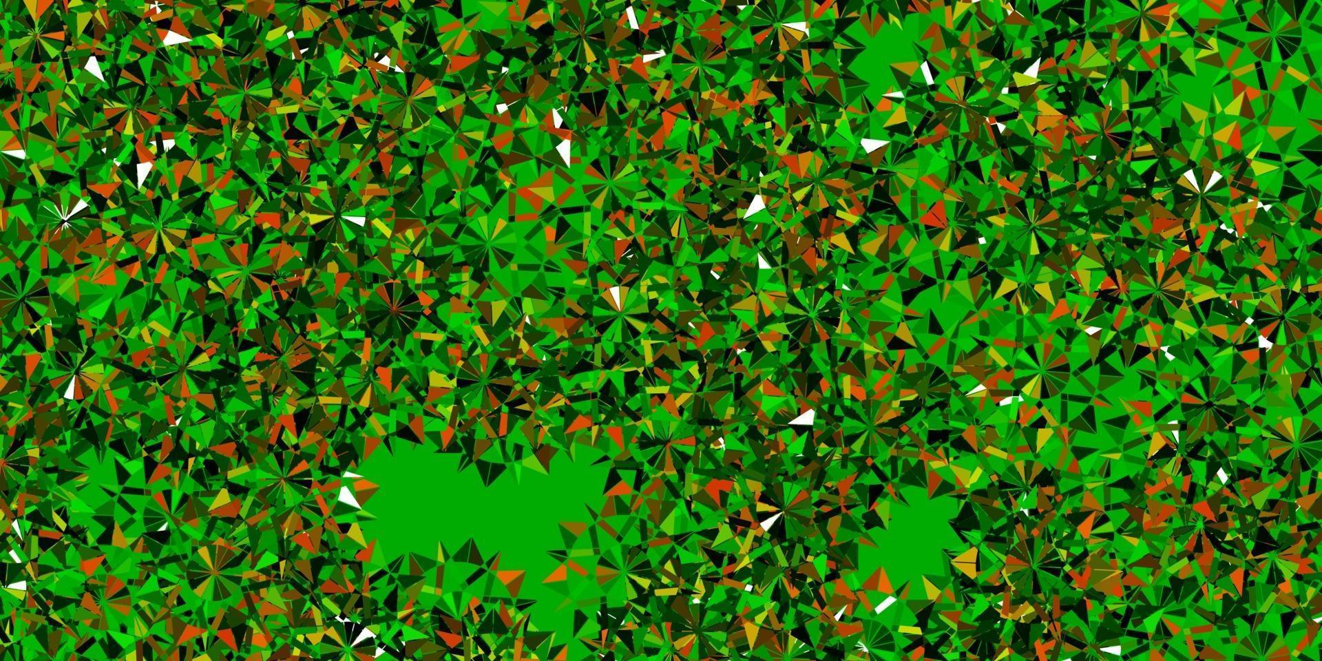 Light Green, Red vector pattern with colored snowflakes.