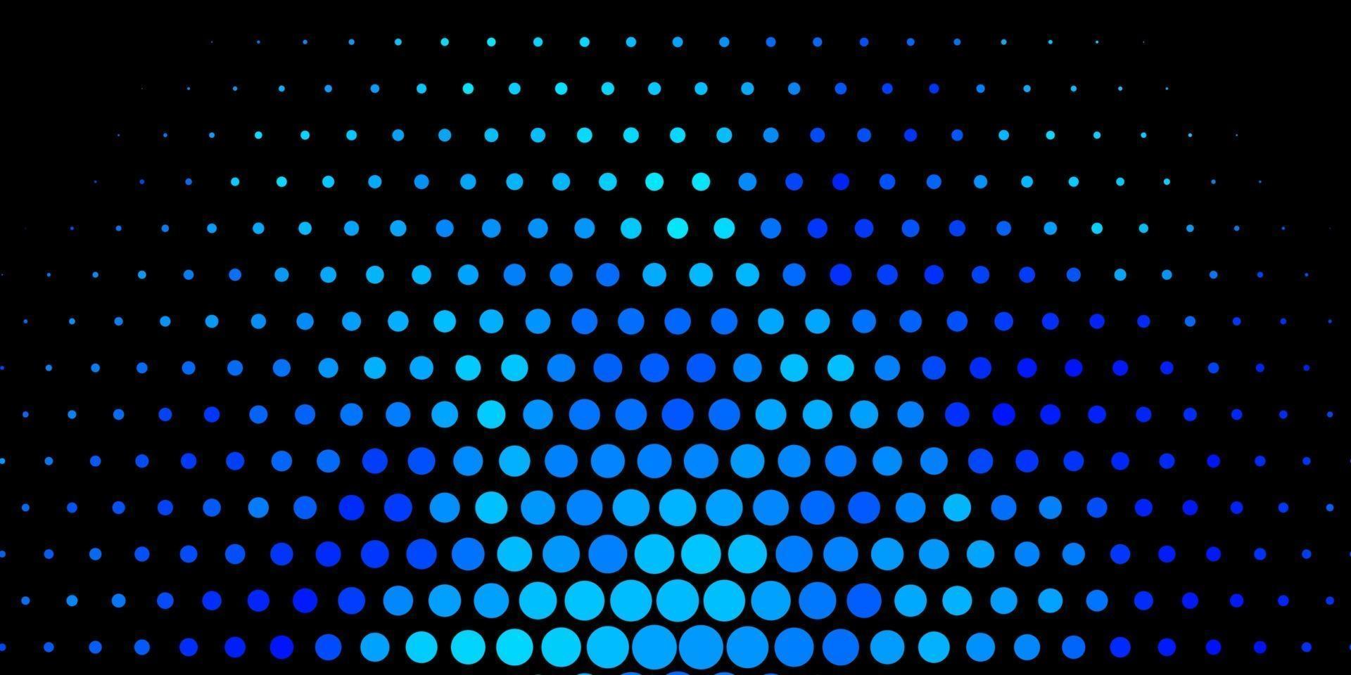 Dark BLUE vector background with bubbles.