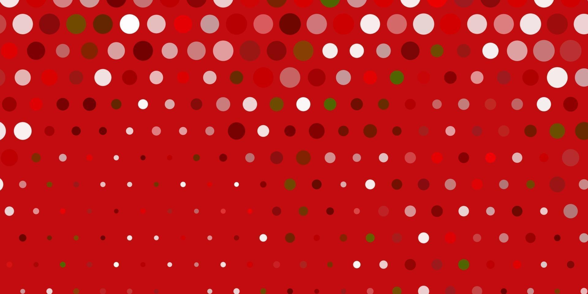 plantilla de vector verde claro, rojo con círculos.