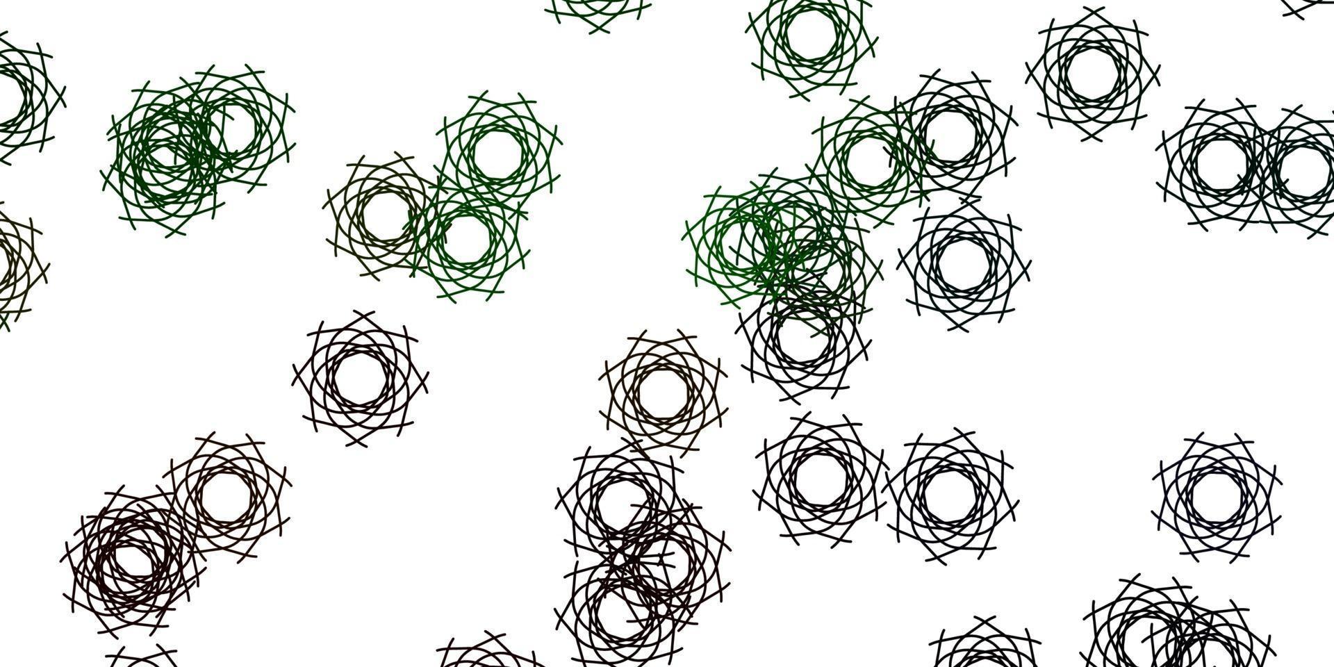 Light Green vector backdrop with chaotic shapes.