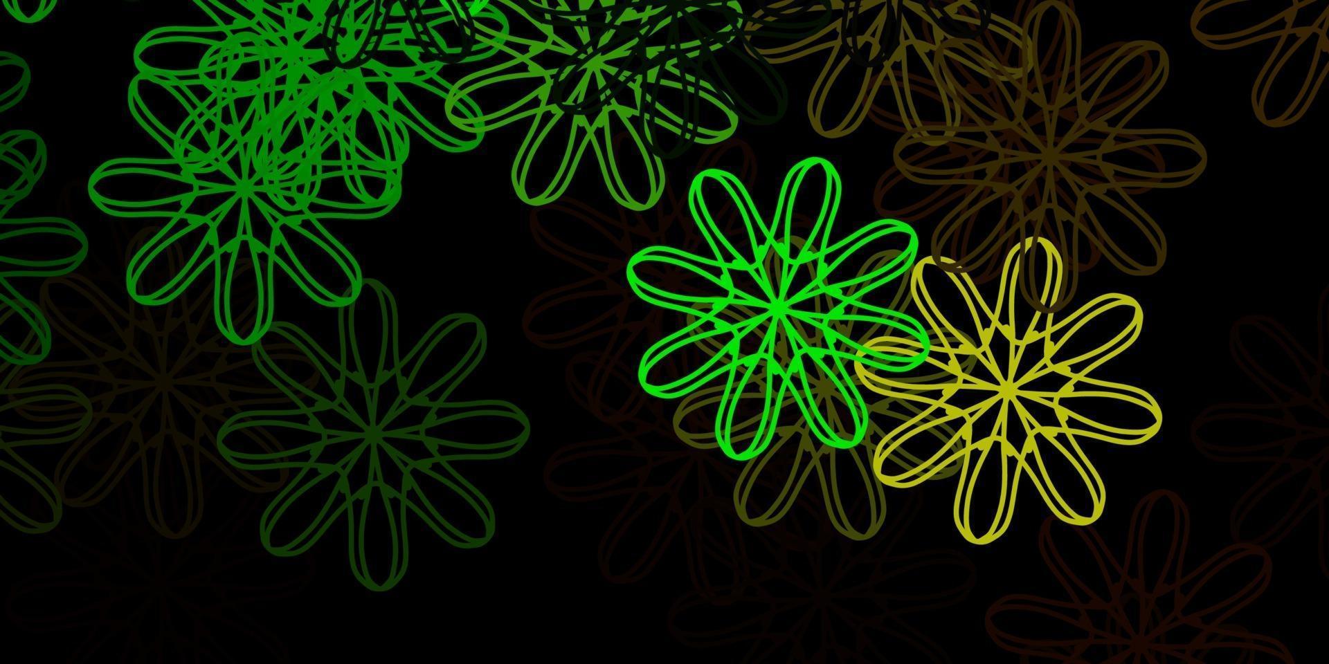 Dark Green vector texture with memphis shapes.