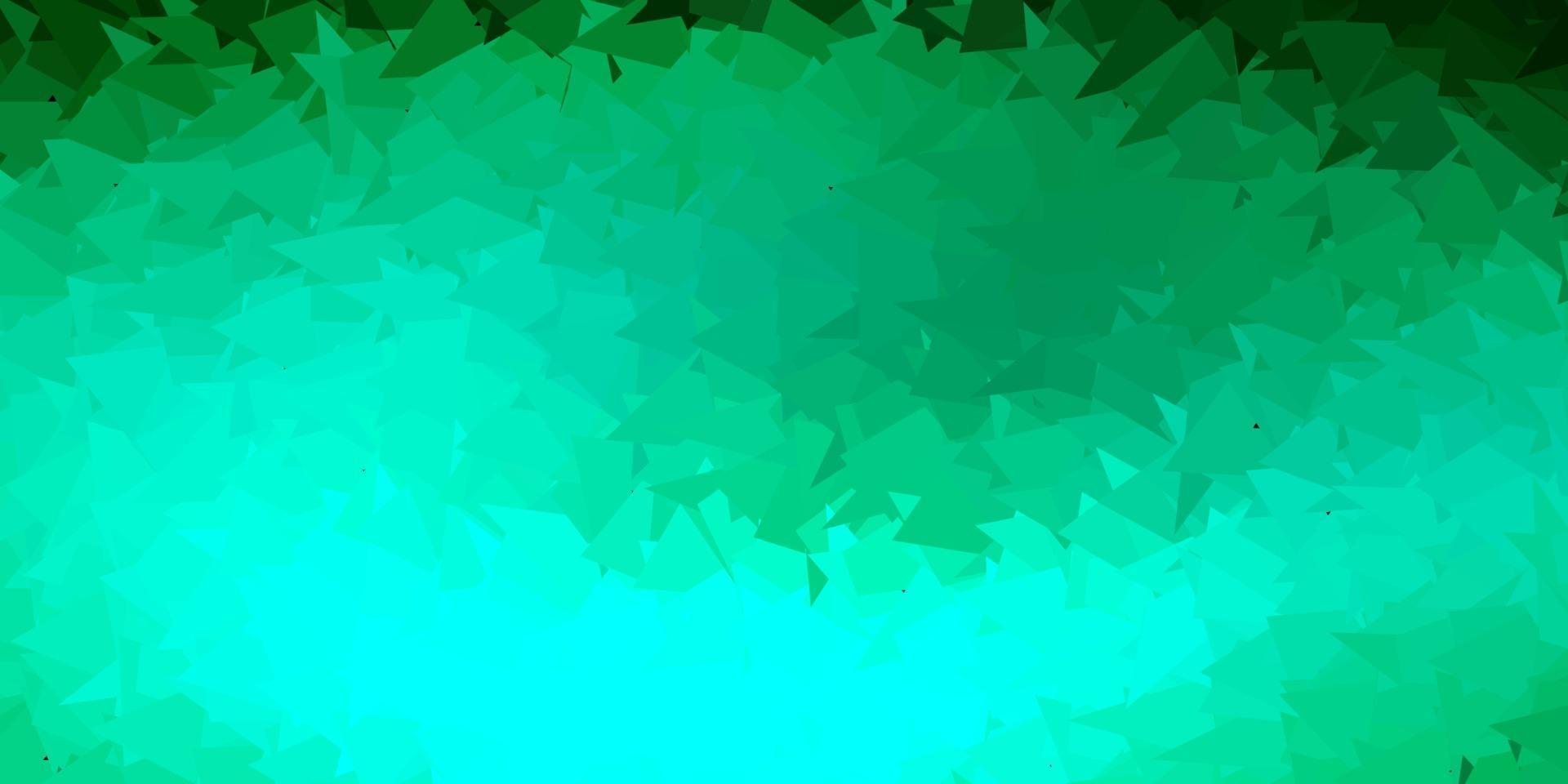 Light green vector abstract triangle pattern.