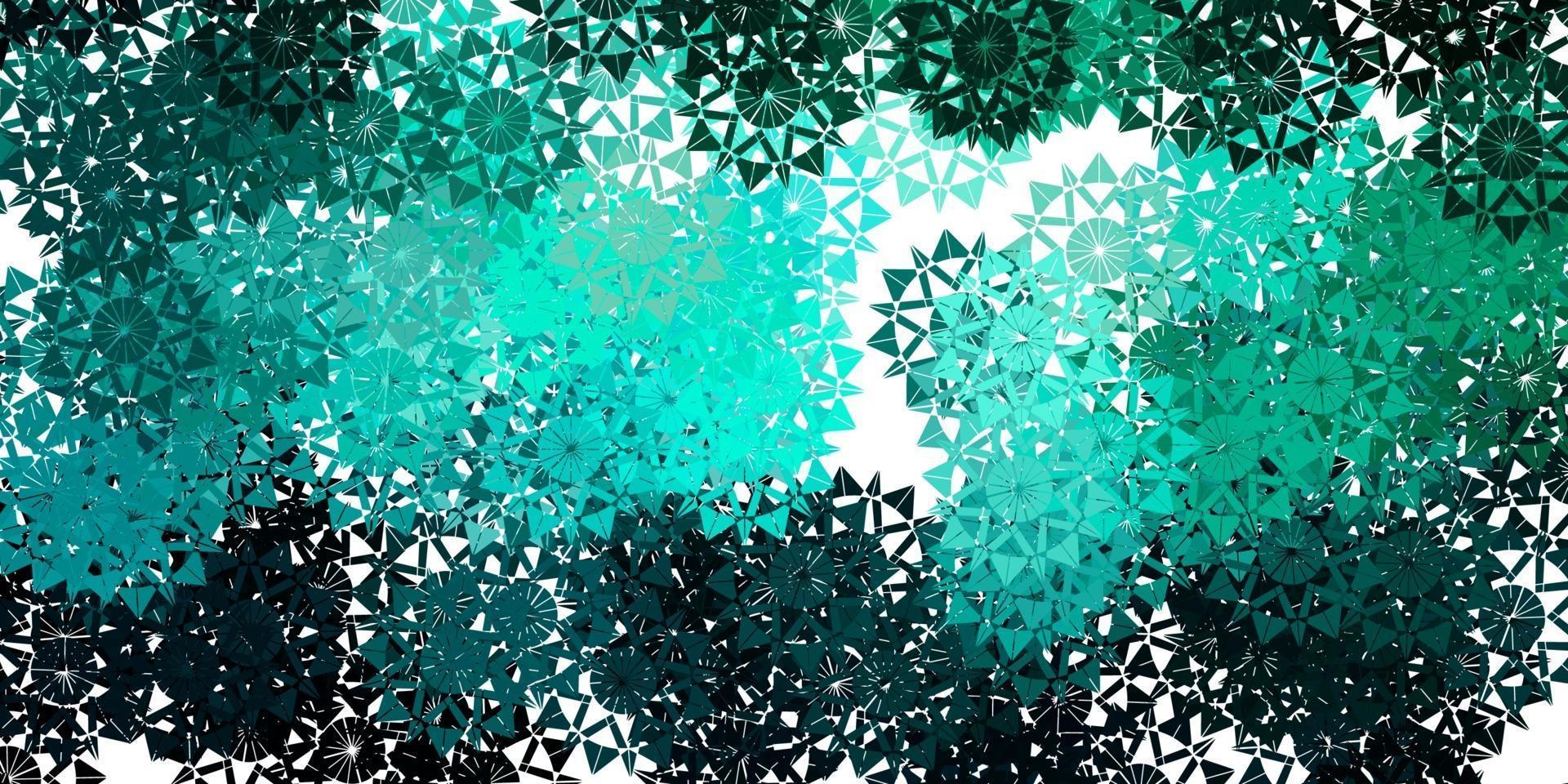 Light Green vector background with christmas snowflakes.