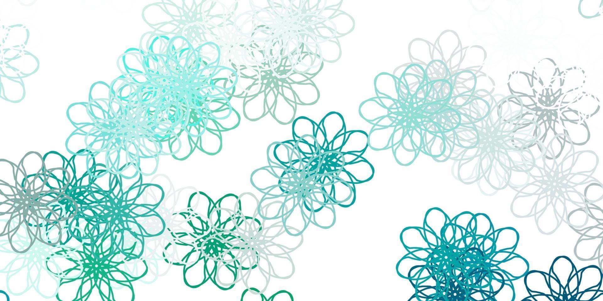 Light Green vector natural layout with flowers.