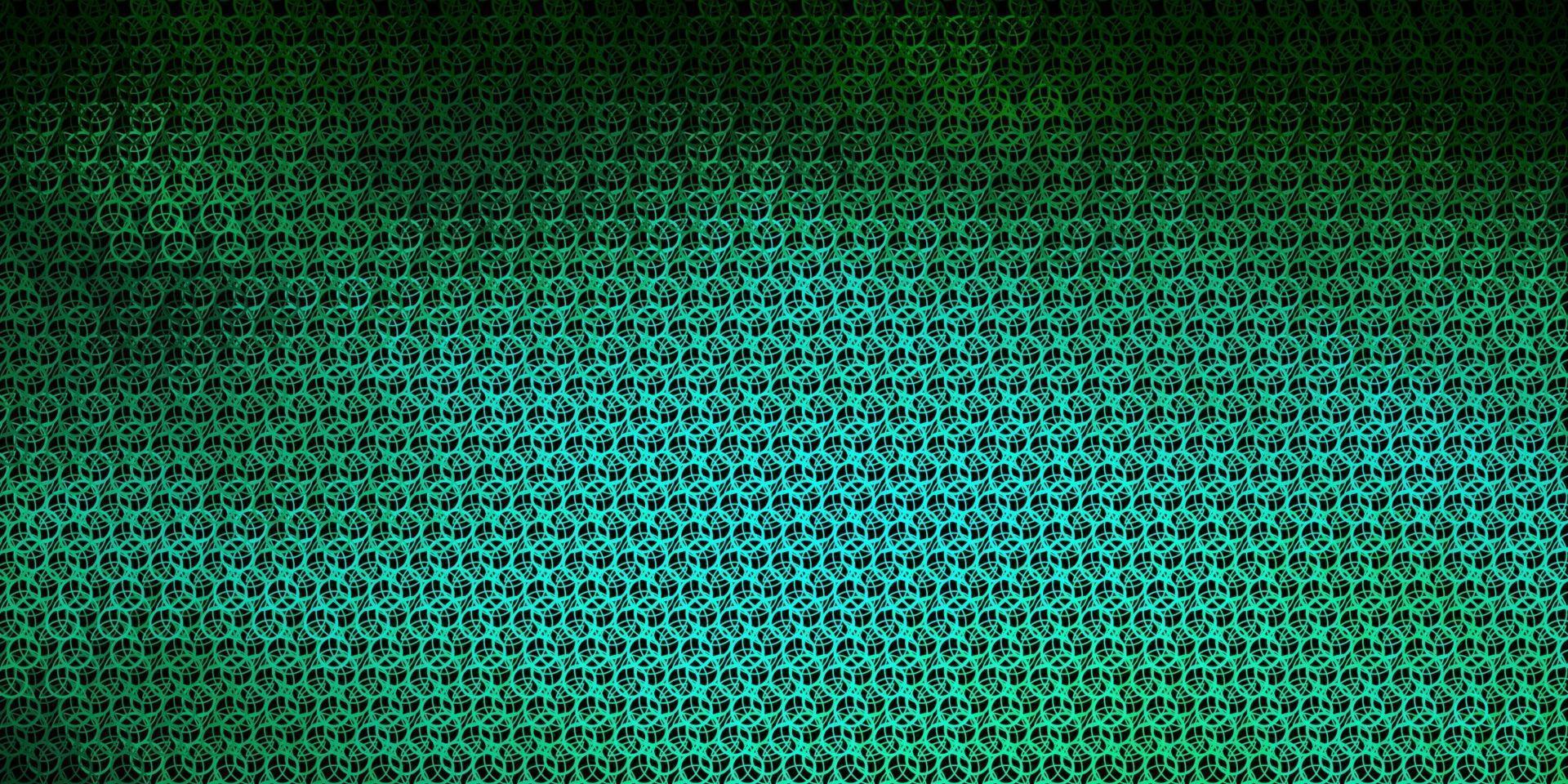 Fondo de vector verde oscuro con símbolos ocultos.