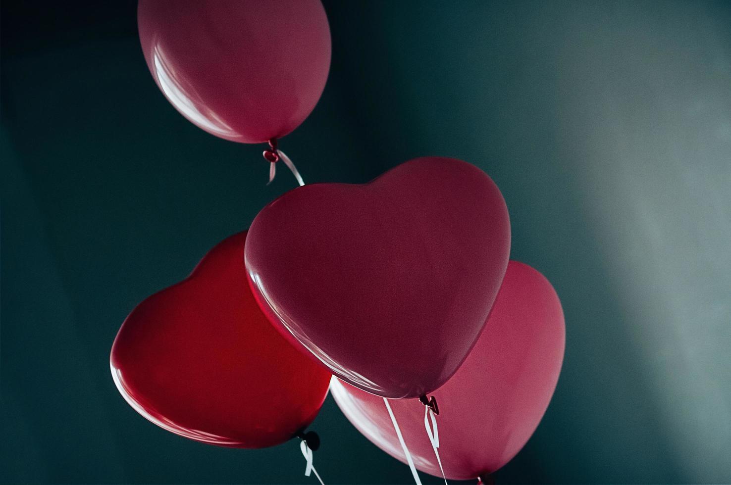 Love heart balloon vintage dark backdrop photo