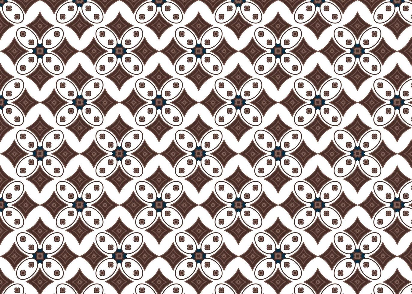 Ethnic Indonesian Batik Pattern. Floral Pattern vector