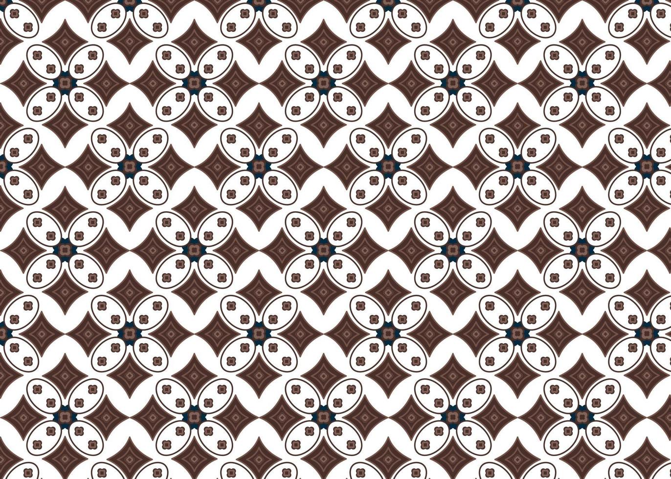 patrón de batik étnico indonesio. patrón floral vector