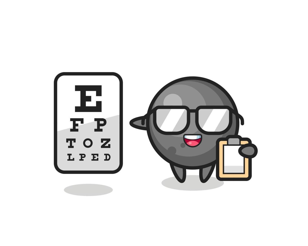 Illustration of cannon ball mascot as an ophthalmology vector