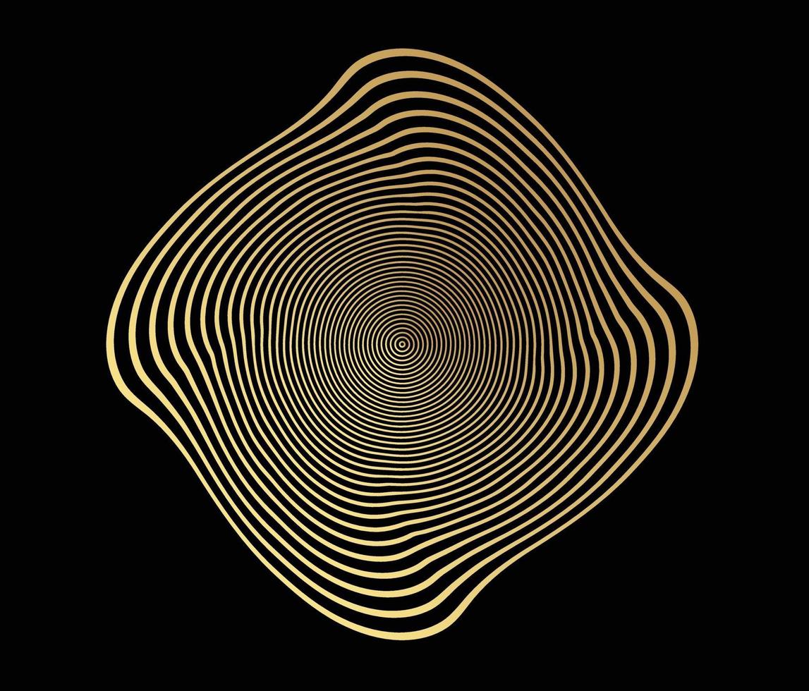 Abstract Gold luxurious color square background. Gradient line pattern vector