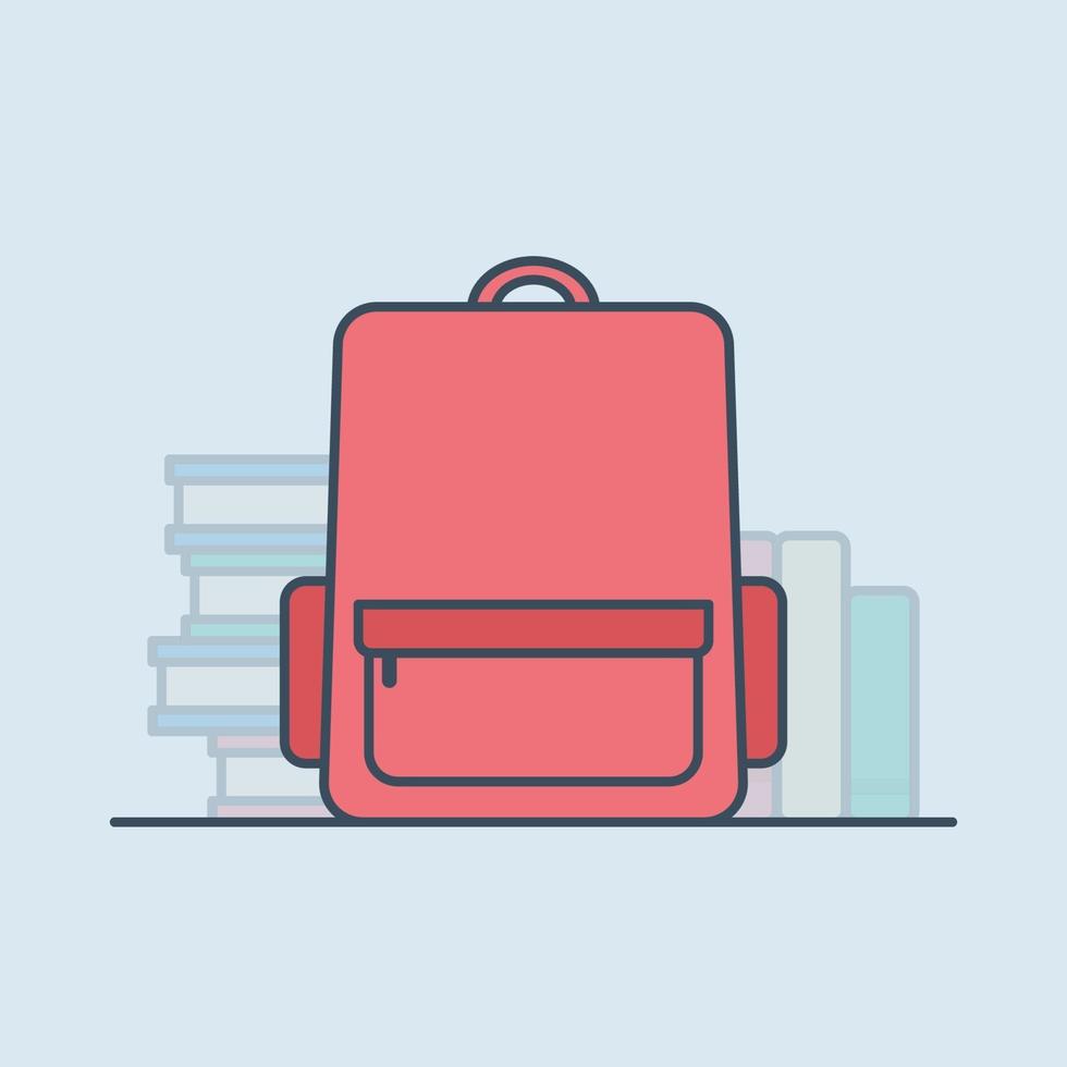 School bag vector icon illustration