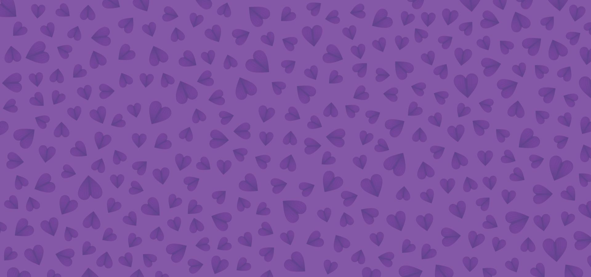 Purple valentine background with heart texture vector