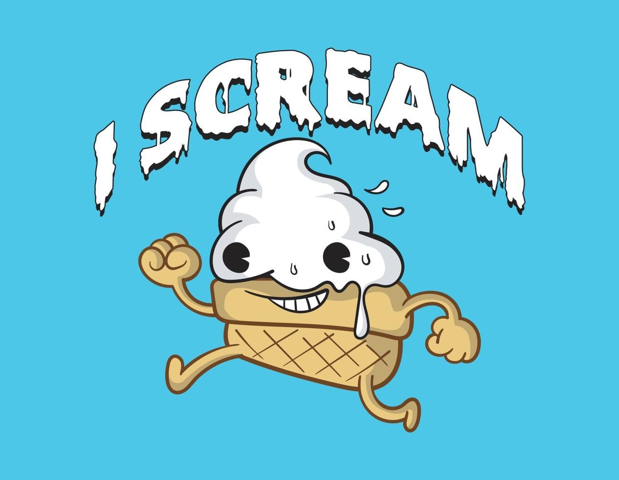 ice cream i scream vector